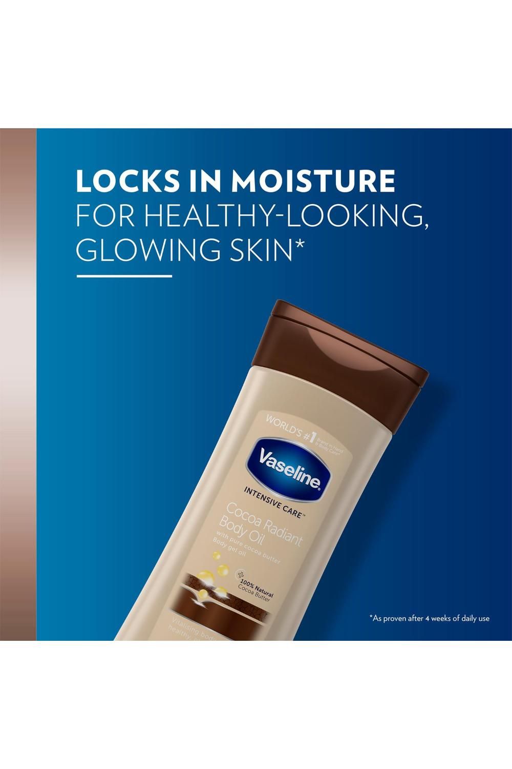 Vaseline 'Body Gel Oil' Intensive Care Cocoa Radiant 200ml, 3pk image 3