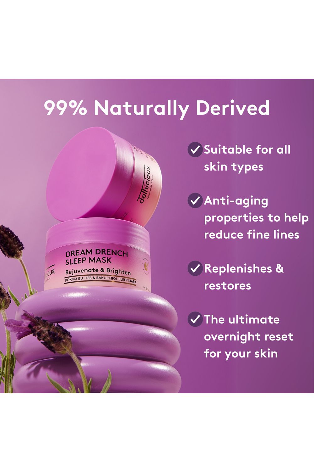 Delhicious Dream Drench Sleep Mask 50ml Multi image 2