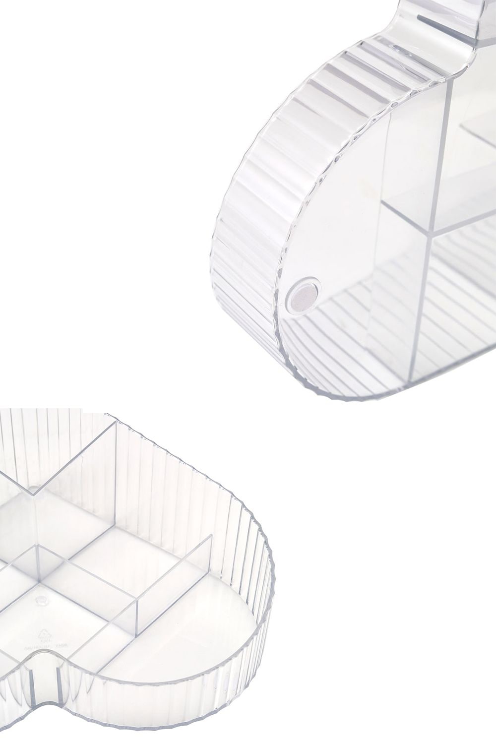 Living and Home Makeup Organizer Storage Box Desktop, Heart-Shaped Makeup Organizer For Home Office Dormitory image 4