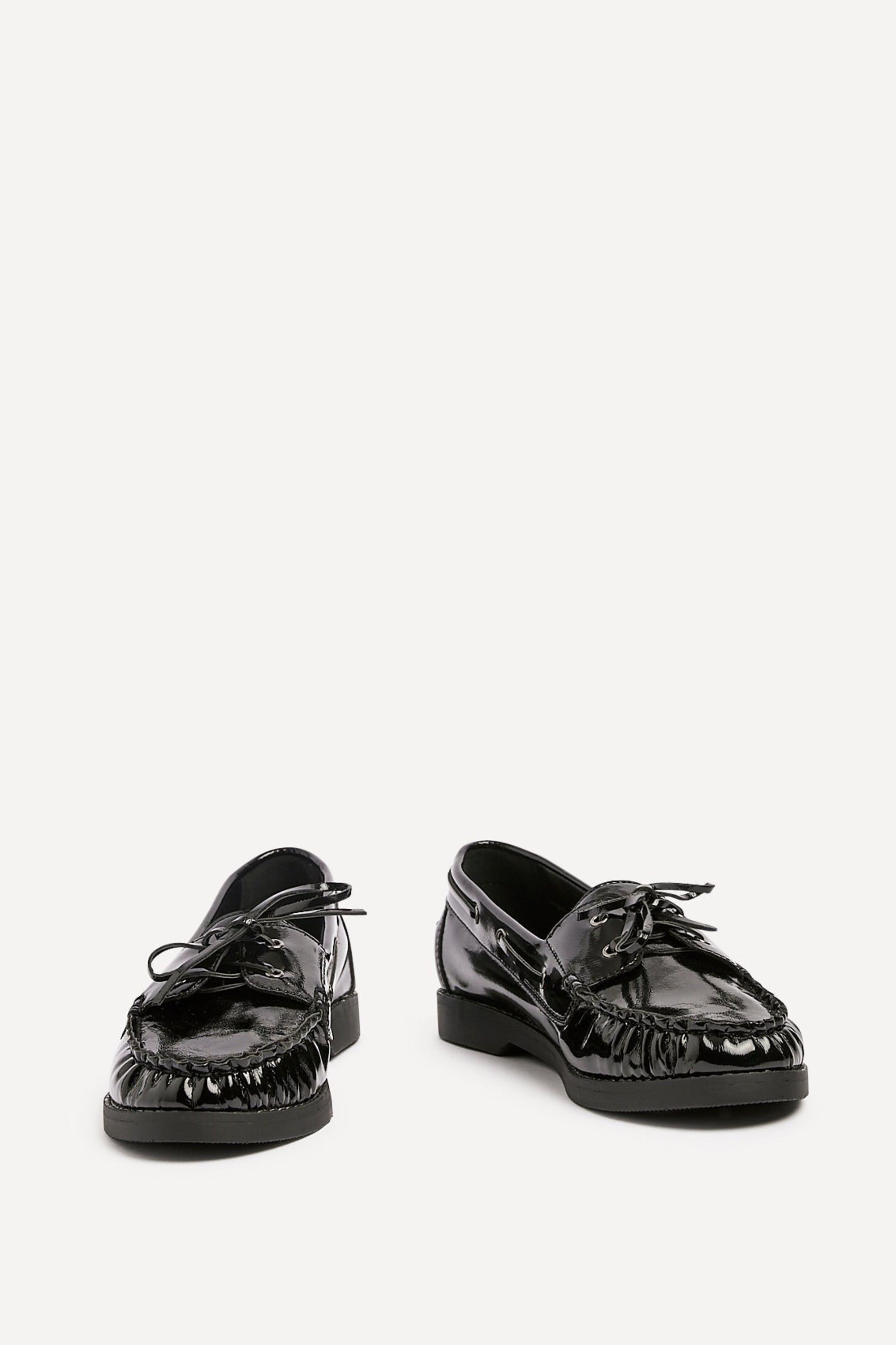 Linzi Frame Black High Shine Boat Shoes image 3