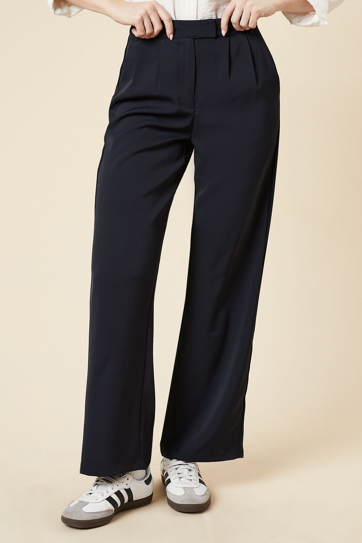 Dorothy Perkins Straight Leg Trousers Navy