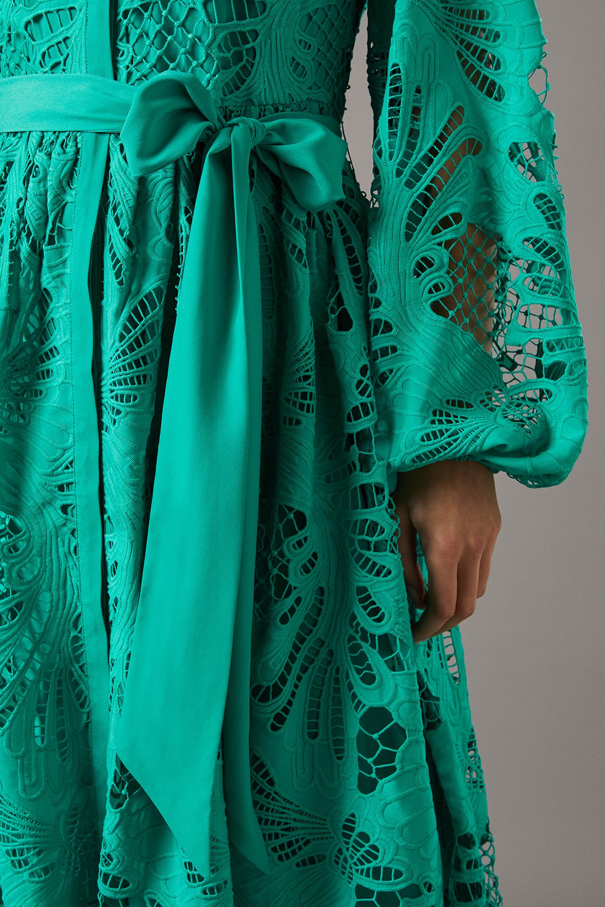 Coast Cutwork Shirt Dress Green image 3