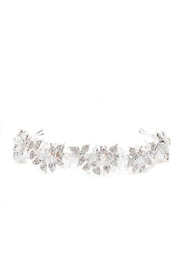Jon Richard Emery Silver Plated Leaf And Bead Statement Headband - Gift Pouch