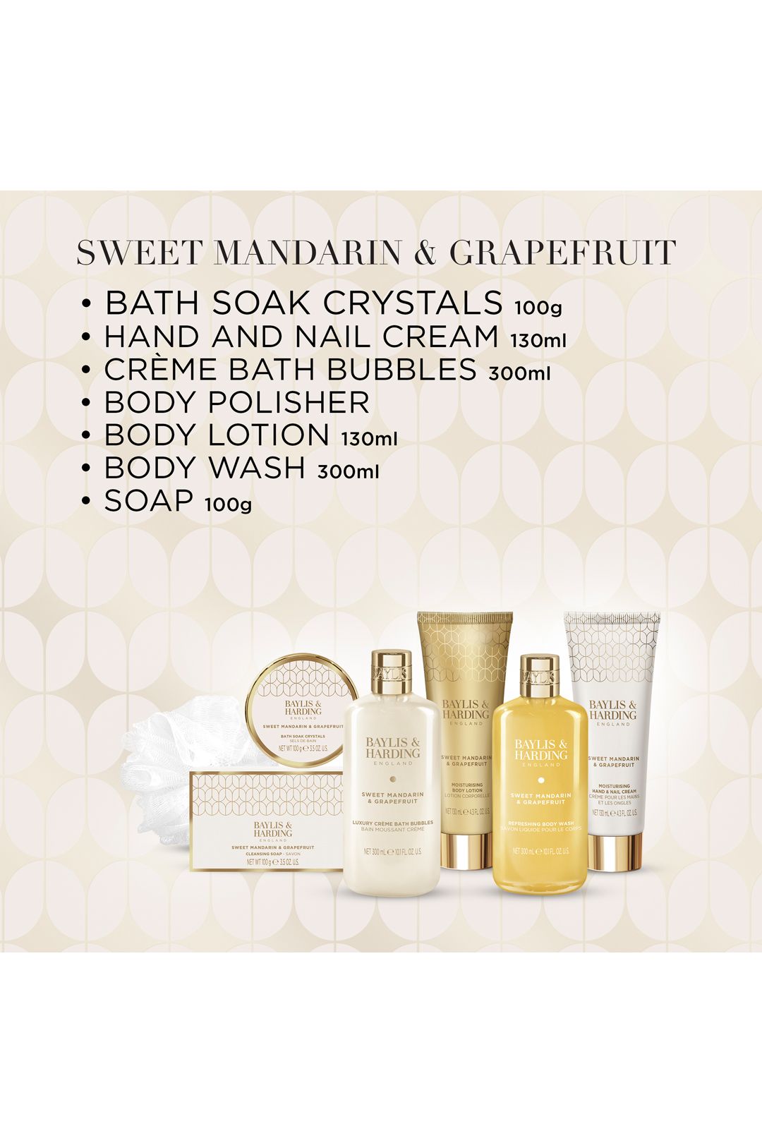 Baylis & Harding Sweet Mandarin & Grapefruit Luxury Pamper Gift Set Multi image 4