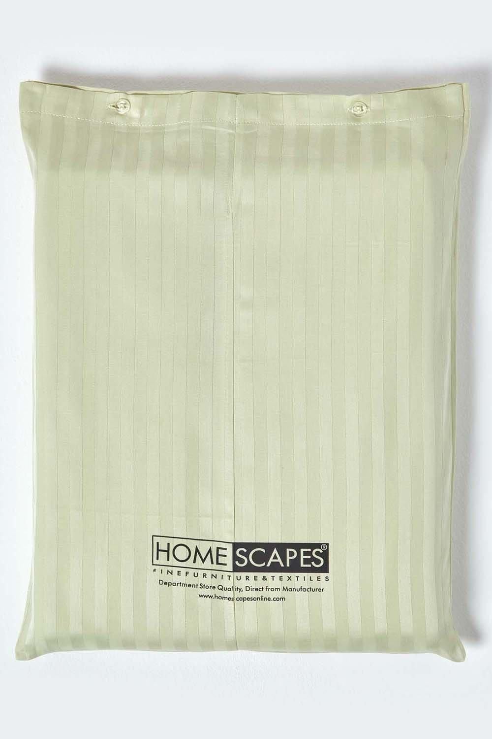 Homescapes Egyptian Cotton Satin Stripe Flat Sheet 330 Thread Count image 5