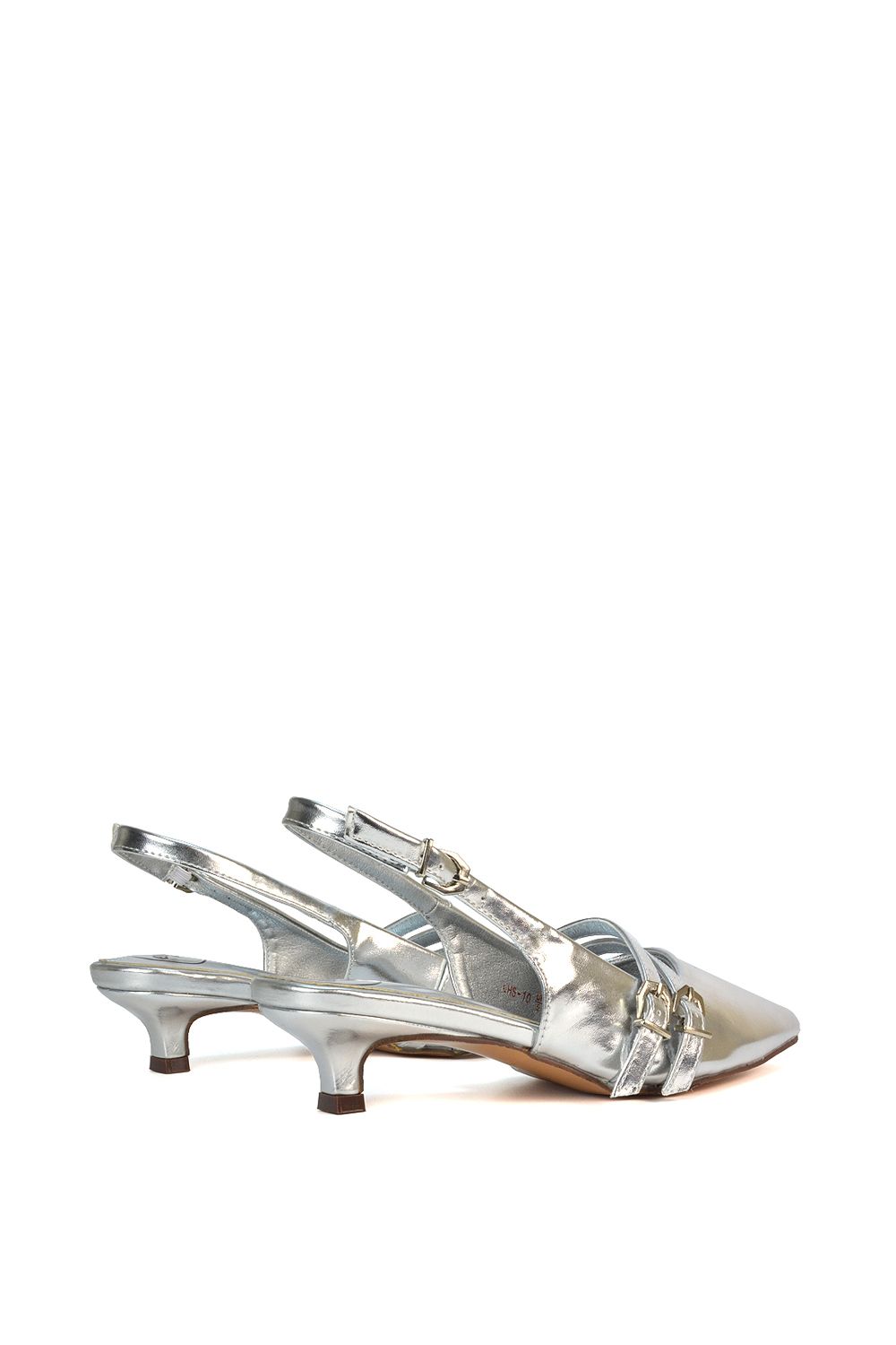 XY London 'Cassie' Slingback Low Kitten Heel Courts with Point Toe image 5