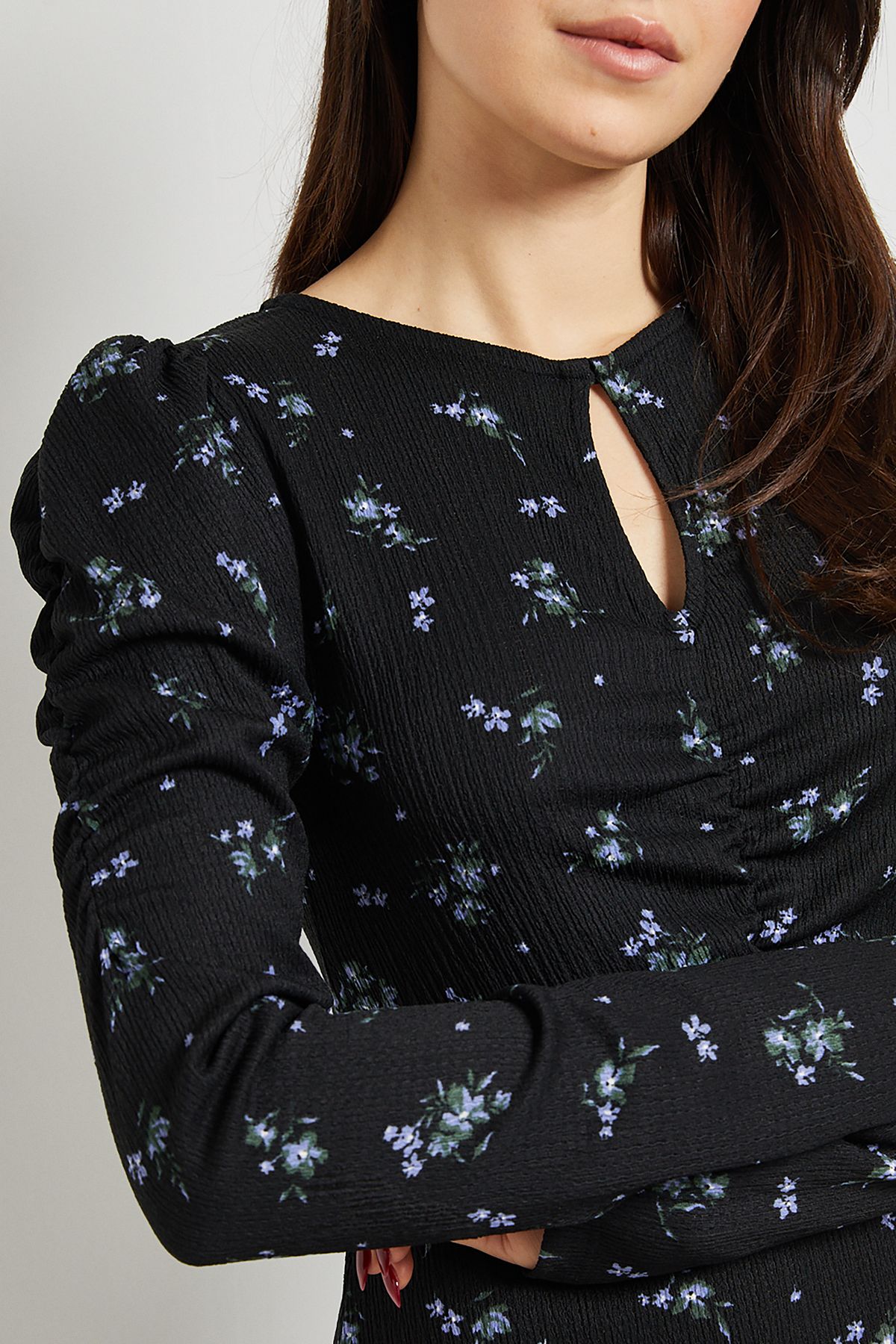 Dorothy Perkins Floral Keyhole Midi Dress Floral image 5