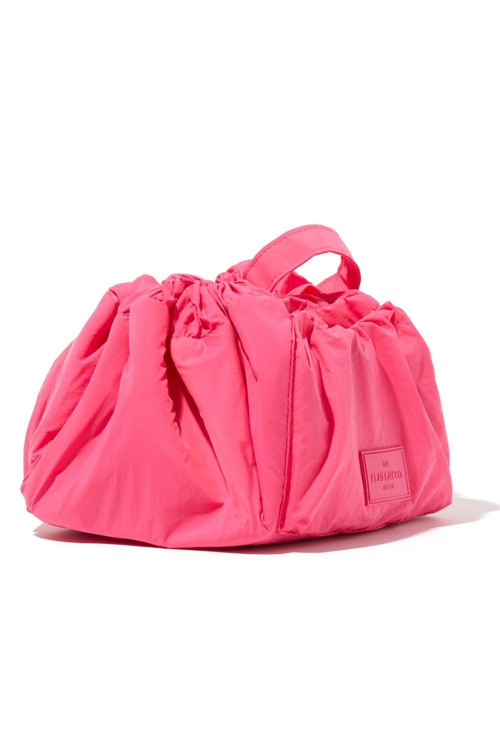 The Flat Lay Co The Flat Lay Co. Drawstring Makeup Bag in Pink Parachute Multi image 4