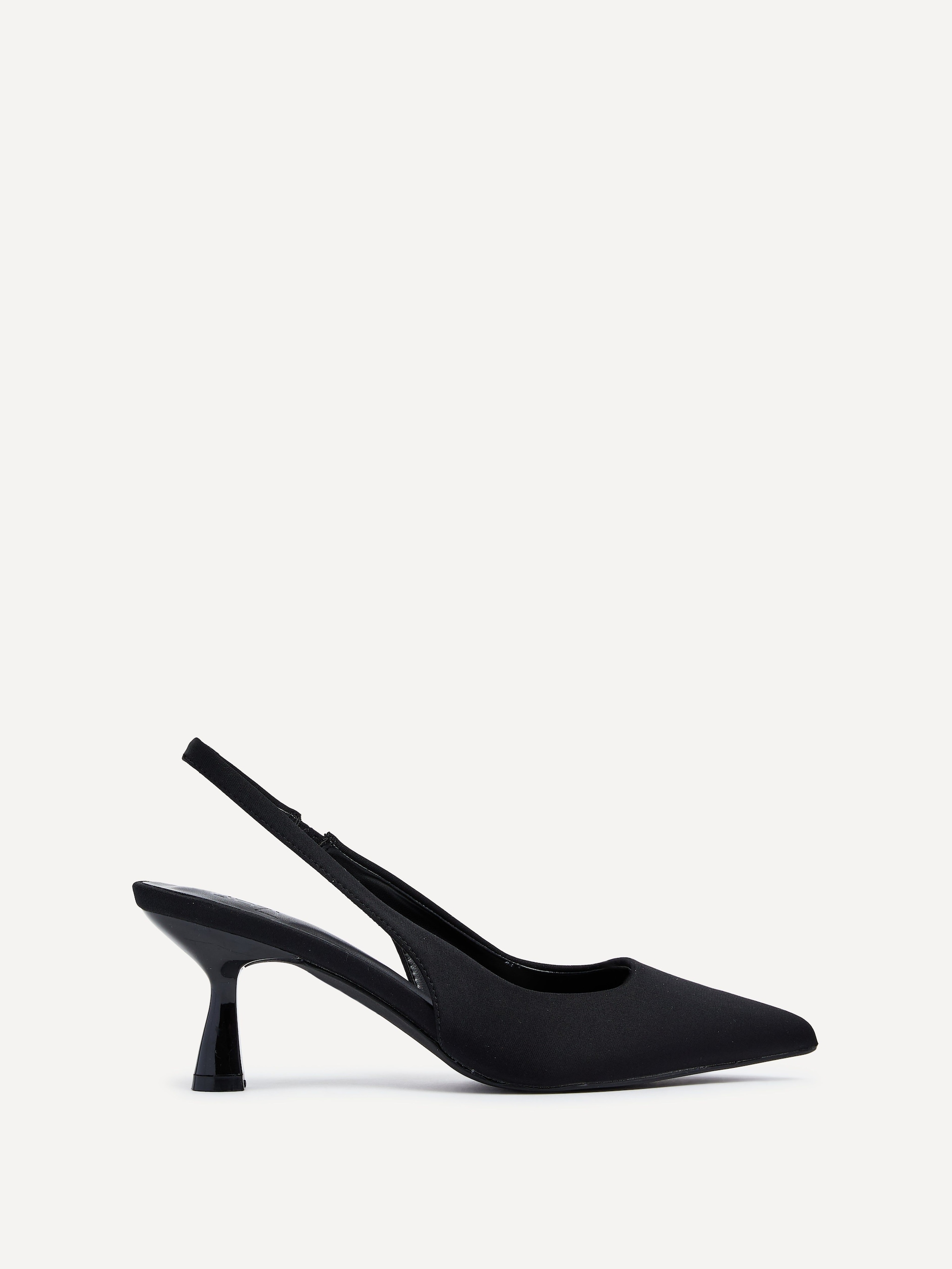 Linzi Presley Black Lycra Sling Back Low Court Heel image 1