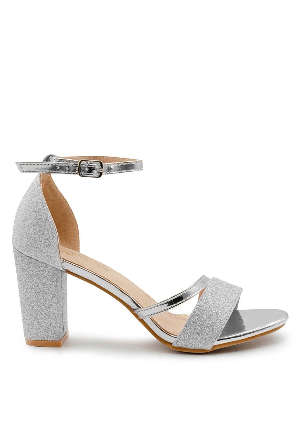 Where's That From 'Perla' Wide Fit Mid High Block Heel Sandals With Ankle Strap image 4