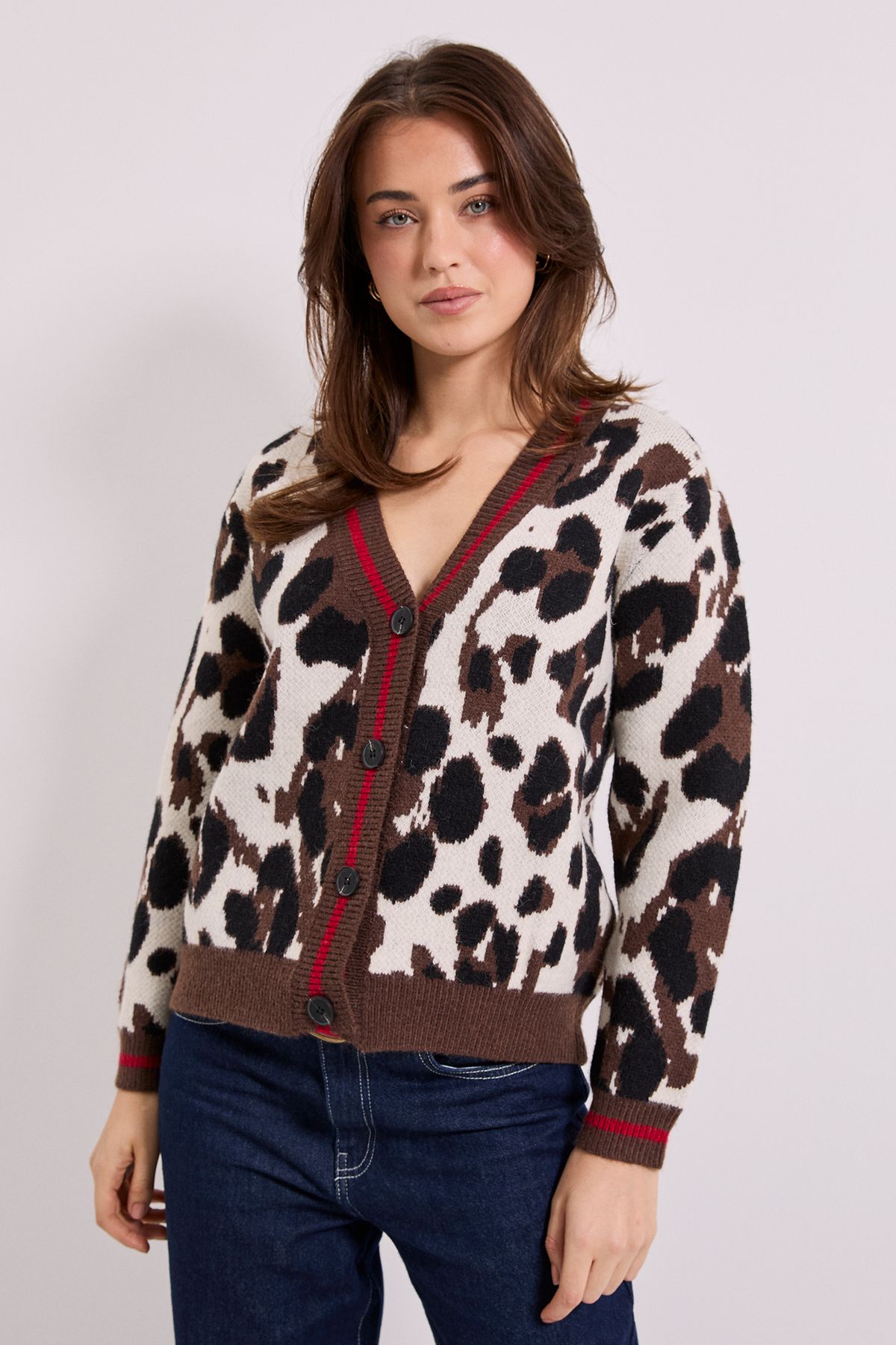 Dorothy Perkins Animal Knitted Cardigan Leopard image 4
