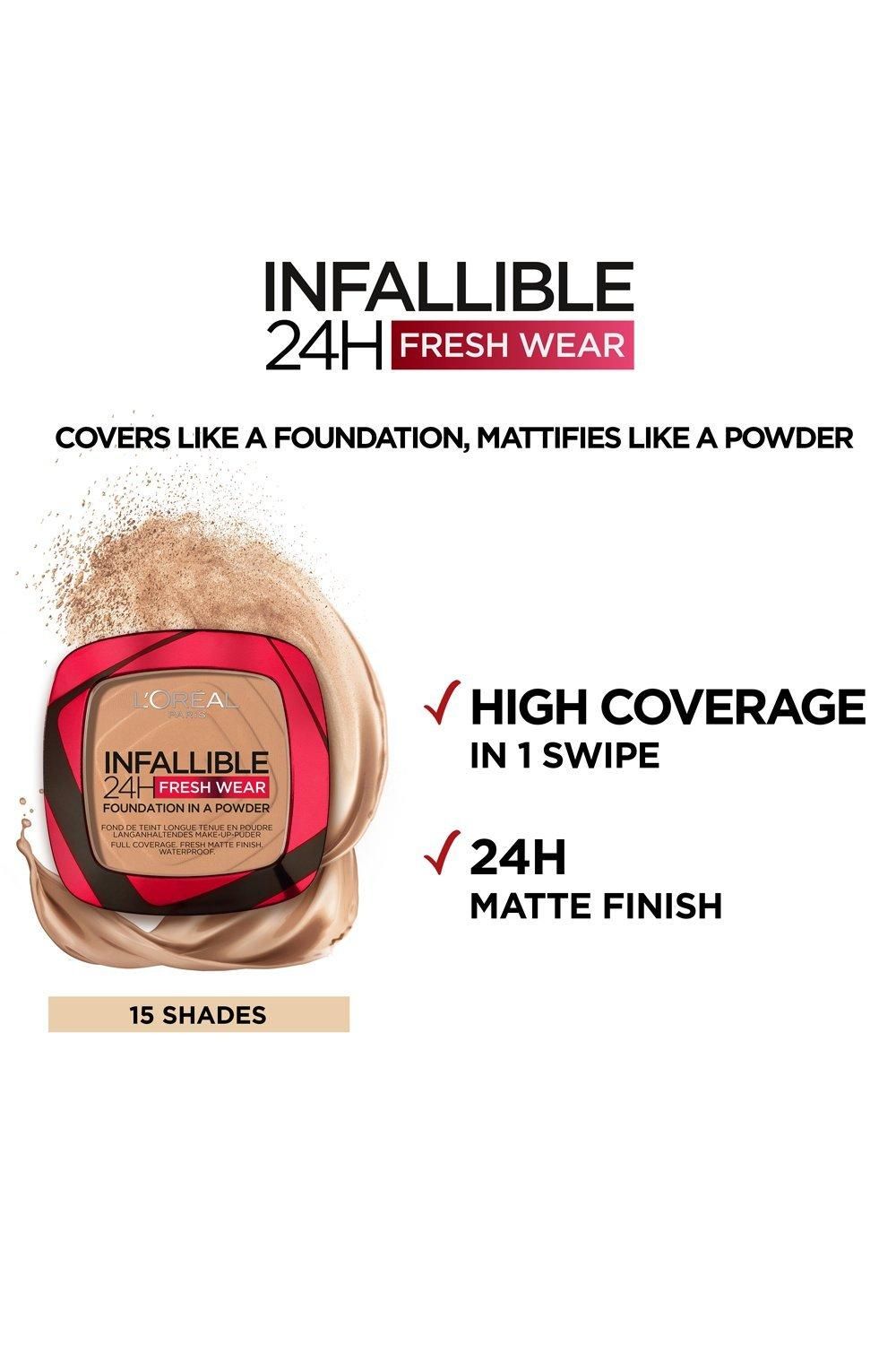 L'Oréal Paris Infaillible 24H Fresh Wear Powder Foundation Golden Sand image 2