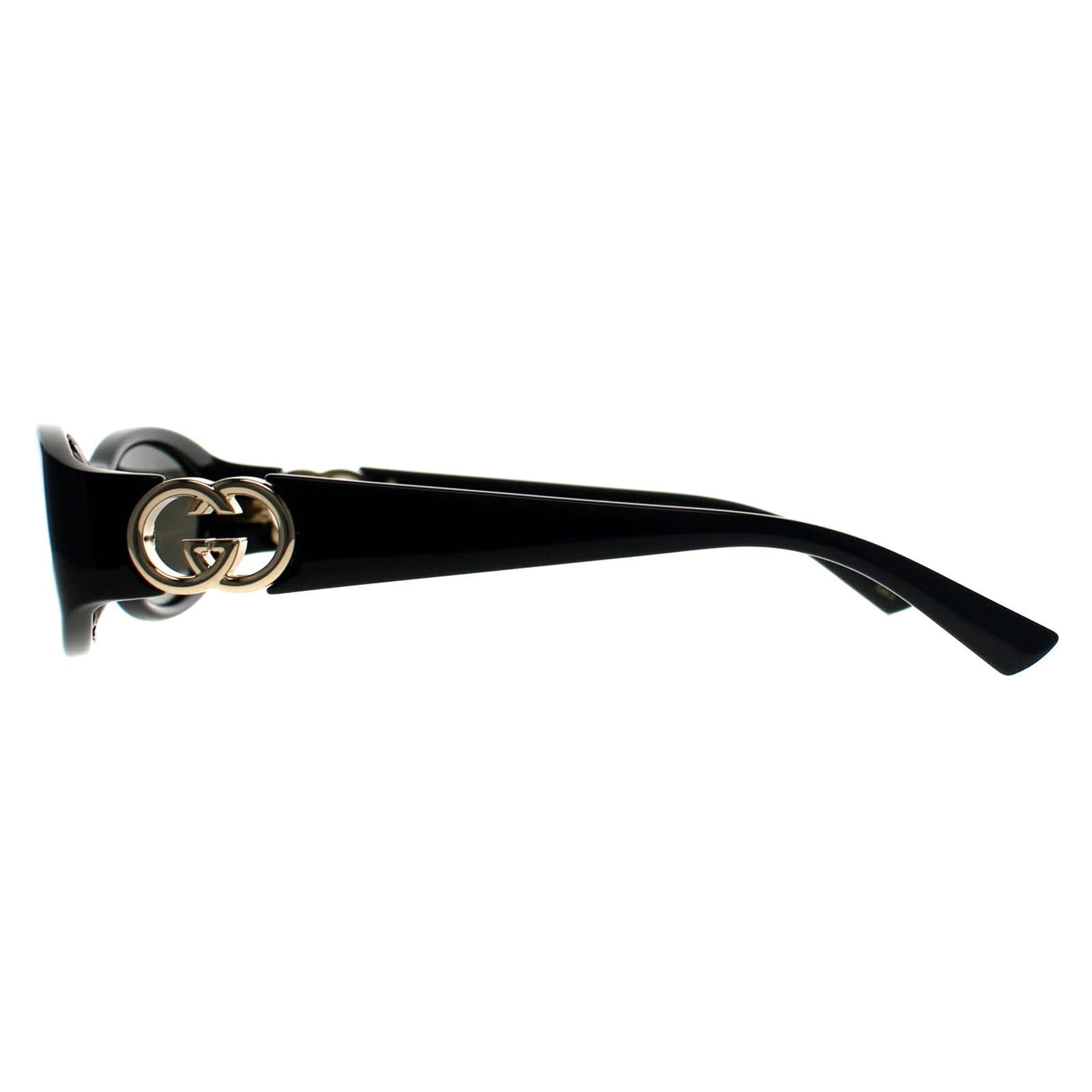 Gucci Oval Shiny Black Gold Grey GG1660S image 3