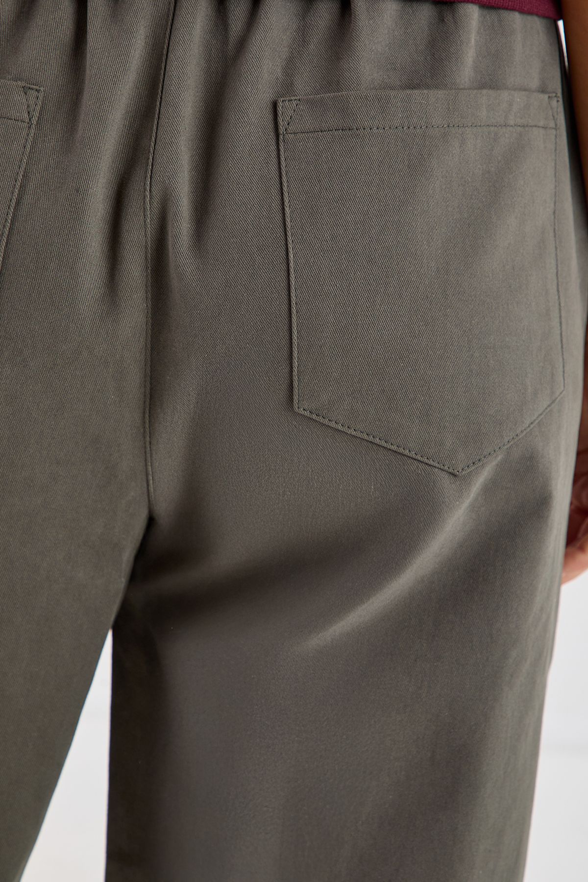 NastyGal Wide Leg Cargo Pants Khaki image 3