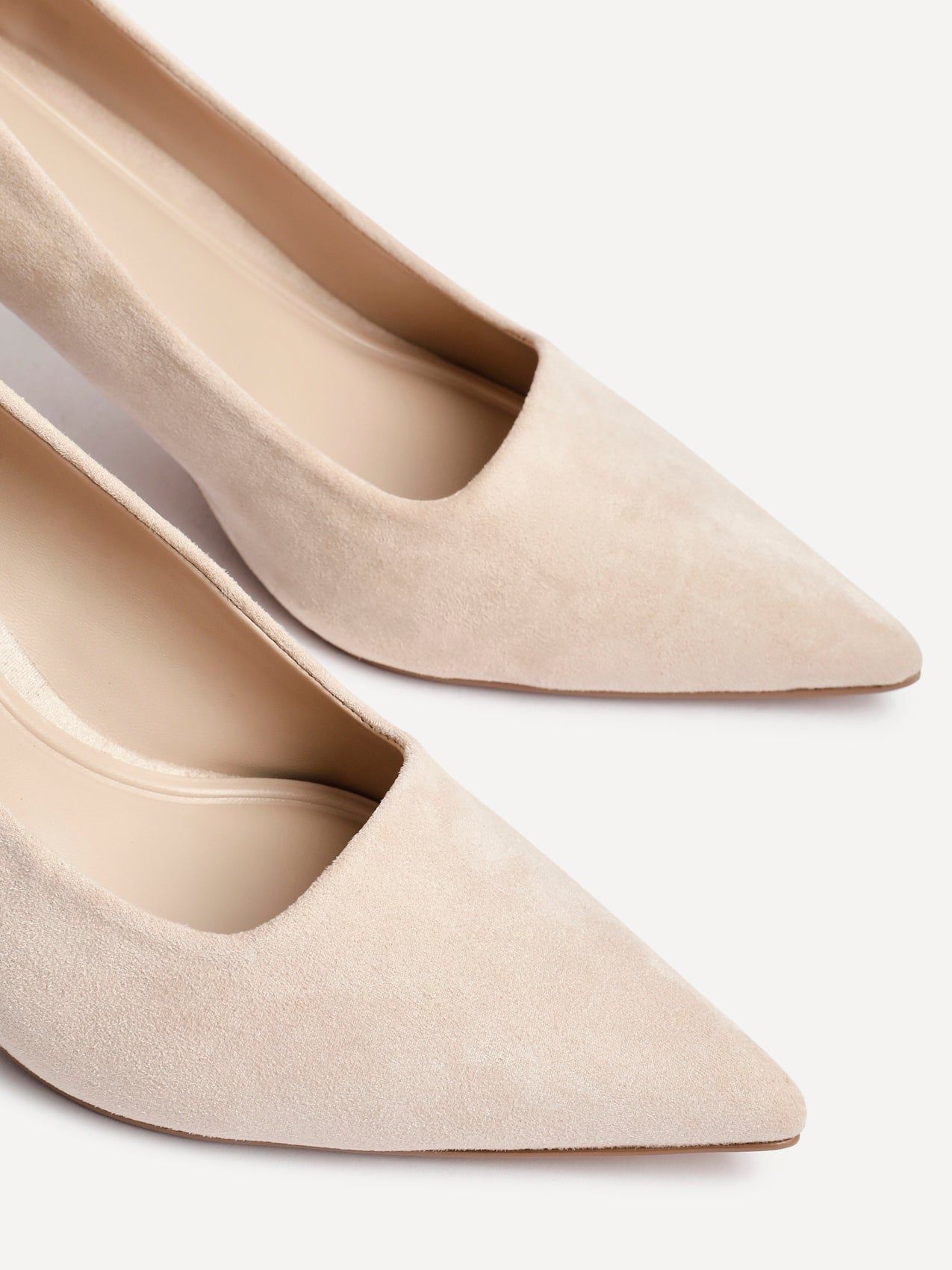 Linzi Kat Nude Faux Suede Court Heels image 5