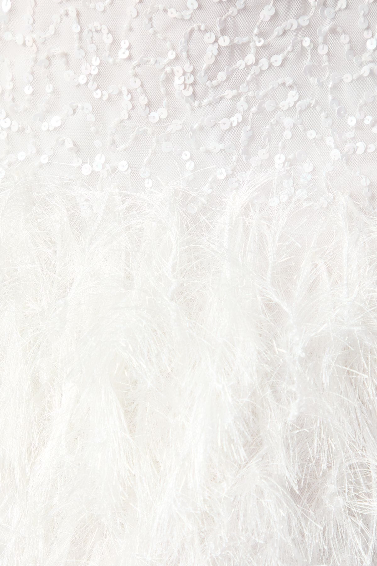 Coast Embellished Sequin Feather Style Bridal Mini Dress Ivory image 5