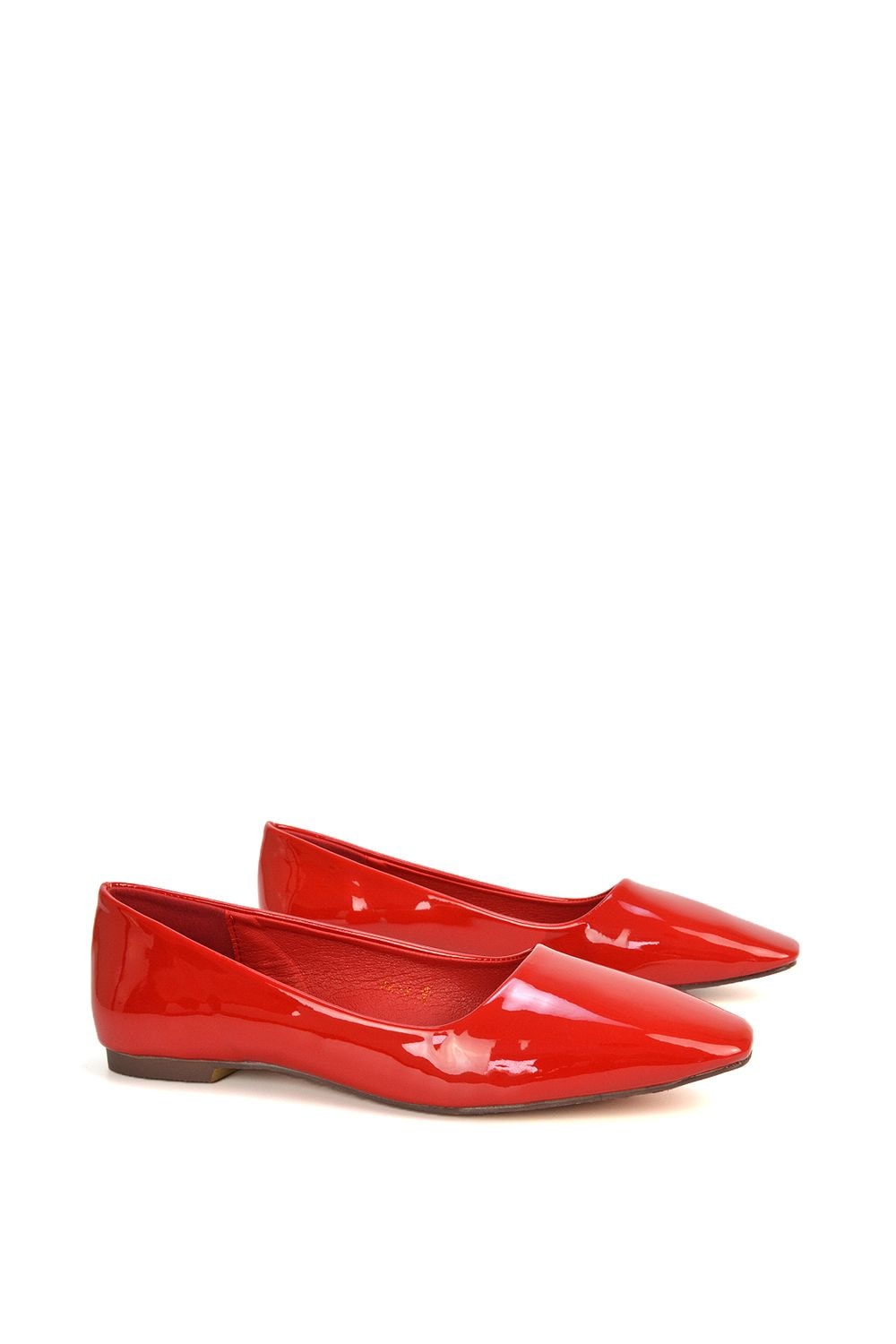 XY London 'Maci' Square Toe Slip On Flat Heel Ballerina Pumps image 3