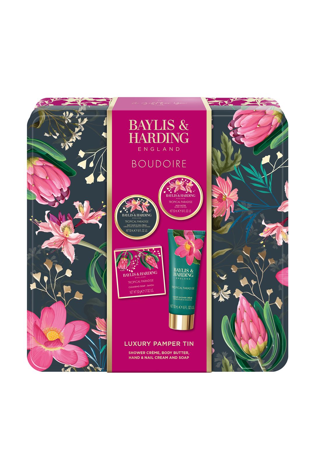Baylis & Harding Boudoire Luxury Pamper Tin Gift Set Multi image 1