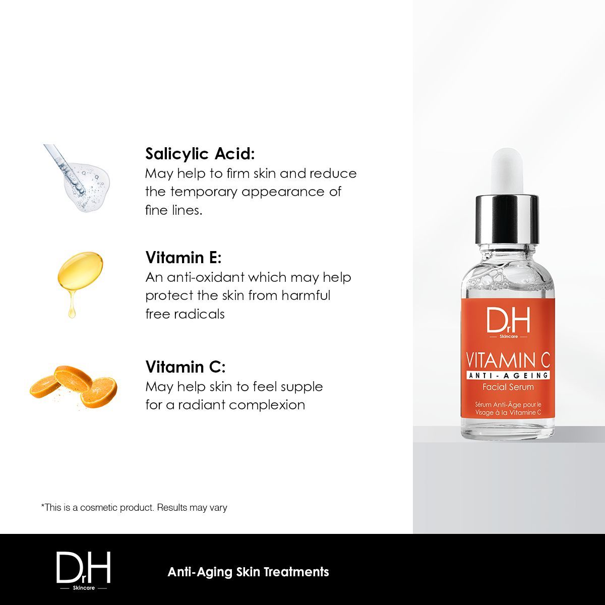 Dr H Anti-Ageing Vitamin C Facial Serum 30ml x 2 Duo Set image 6