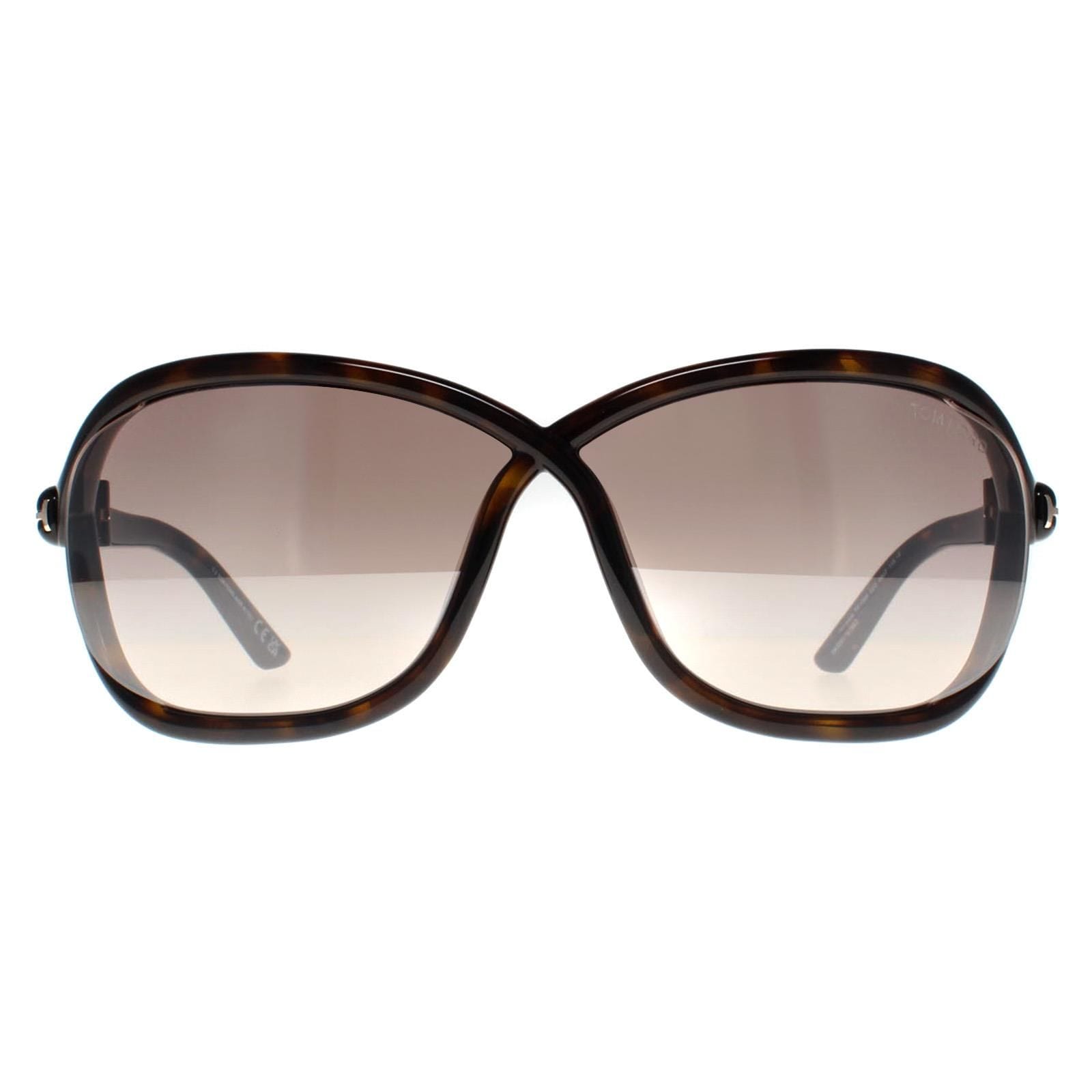 Tom Ford Butterfly Dark Havana Brown Mirror Fernanda FT1069 image 1