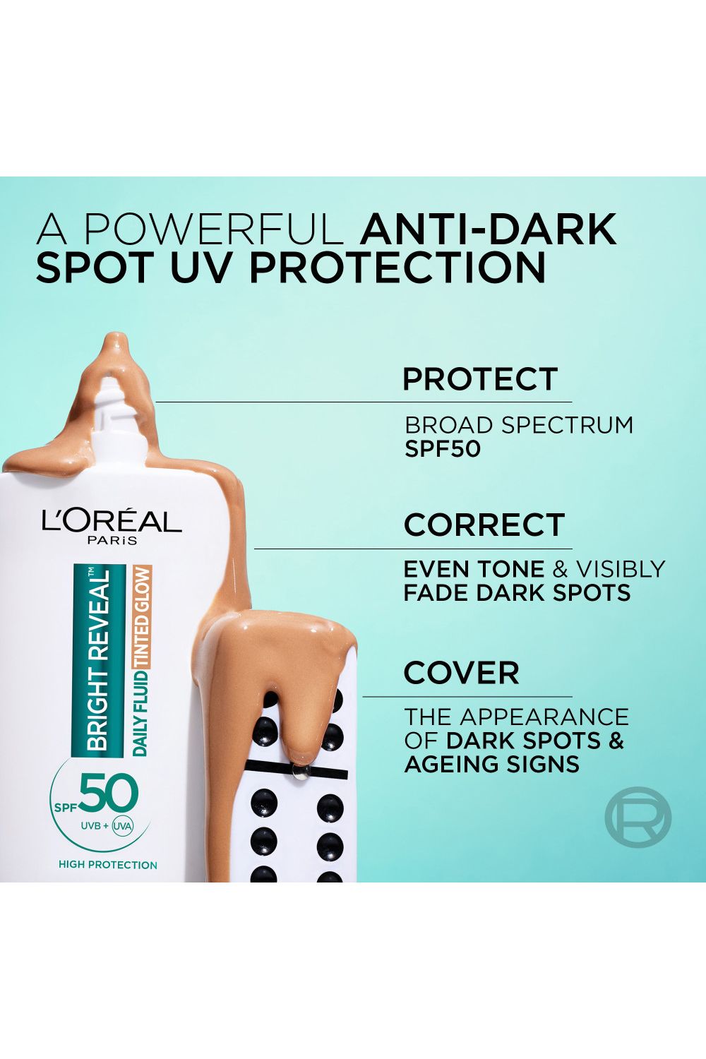 L'Oréal Paris Daily Fluid Tinted Glow SPF 50+, Bronze Glow, 50ml Multi image 7