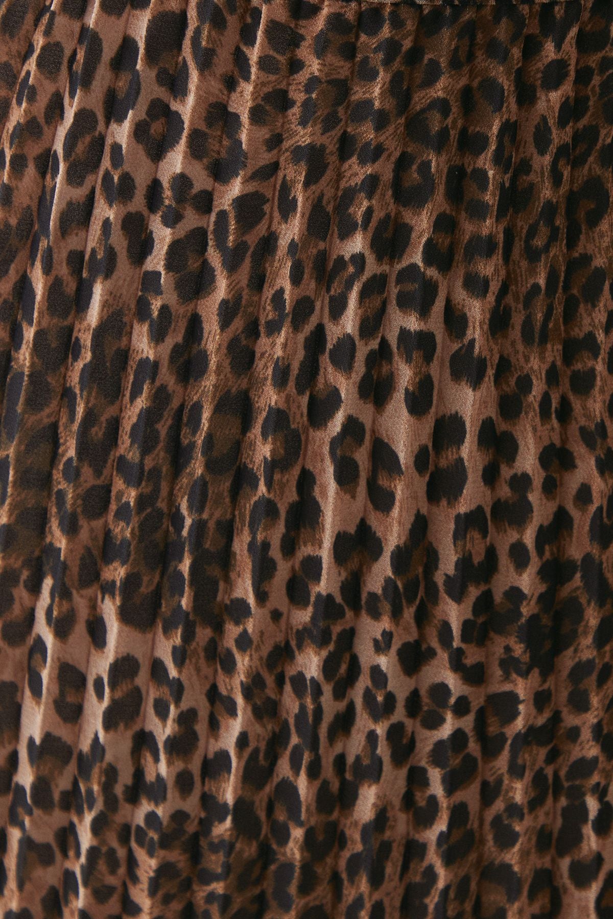 Warehouse Chiffon Pleated One Shoulder Cut Out Midi Dress Animal image 5