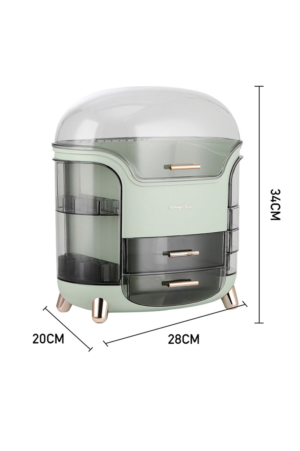 SHEONLY Large Capacity Makeup Organizer Storage with Drawers image 4