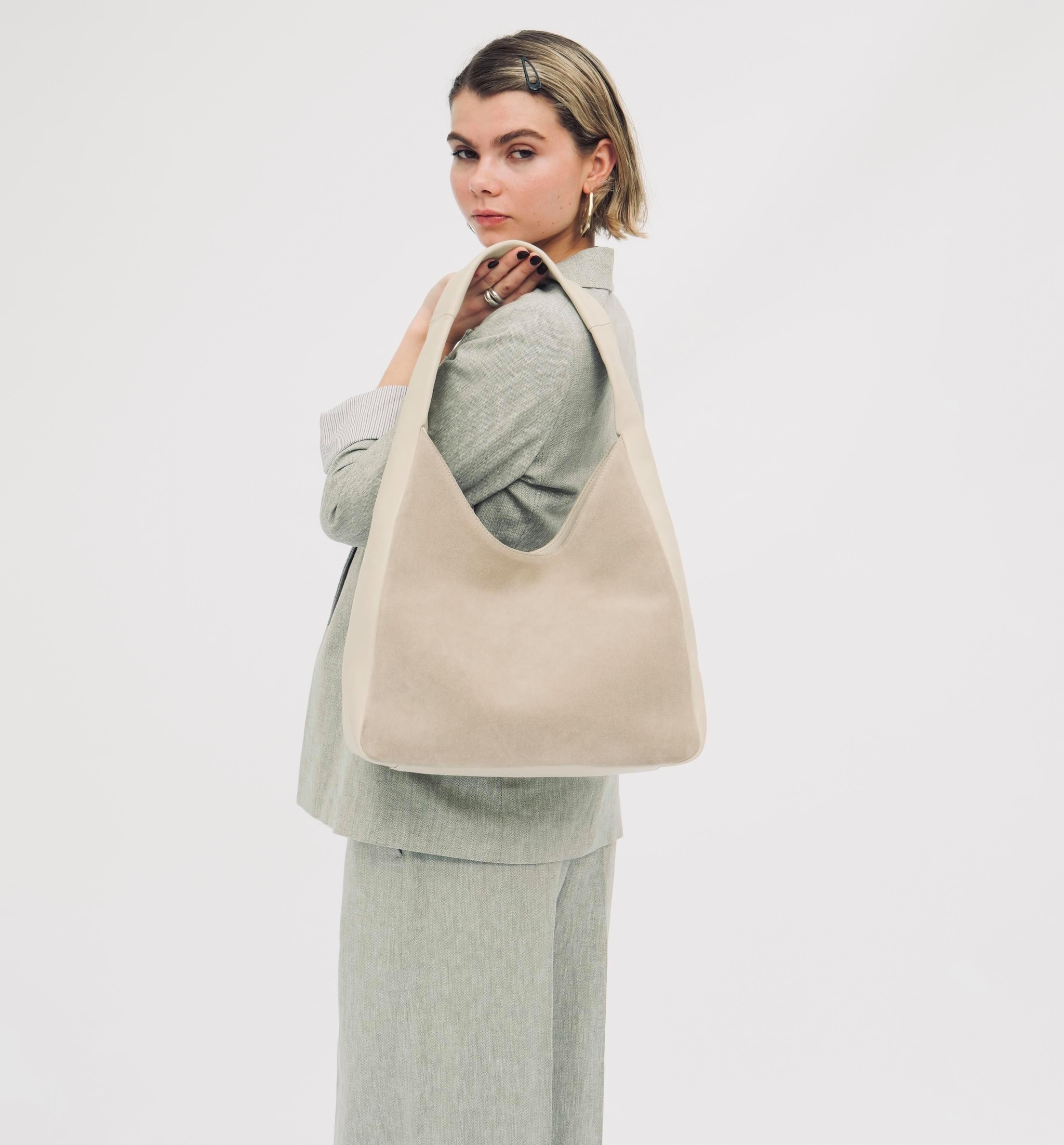 Apatchy London The Henry Leather and Suede Hobo image 5