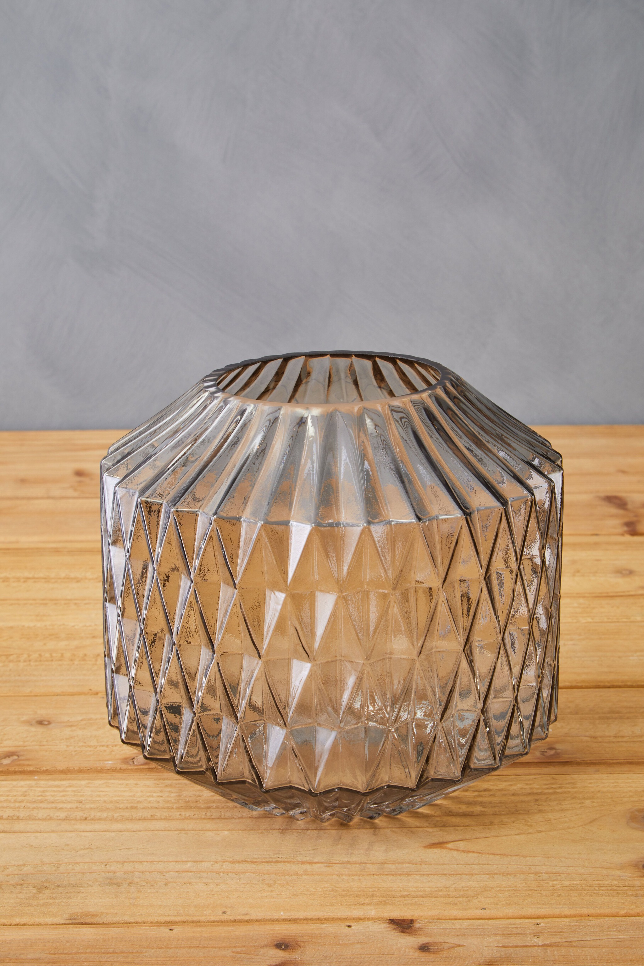 Orsina Brice Large Grey Glass Vase image 3