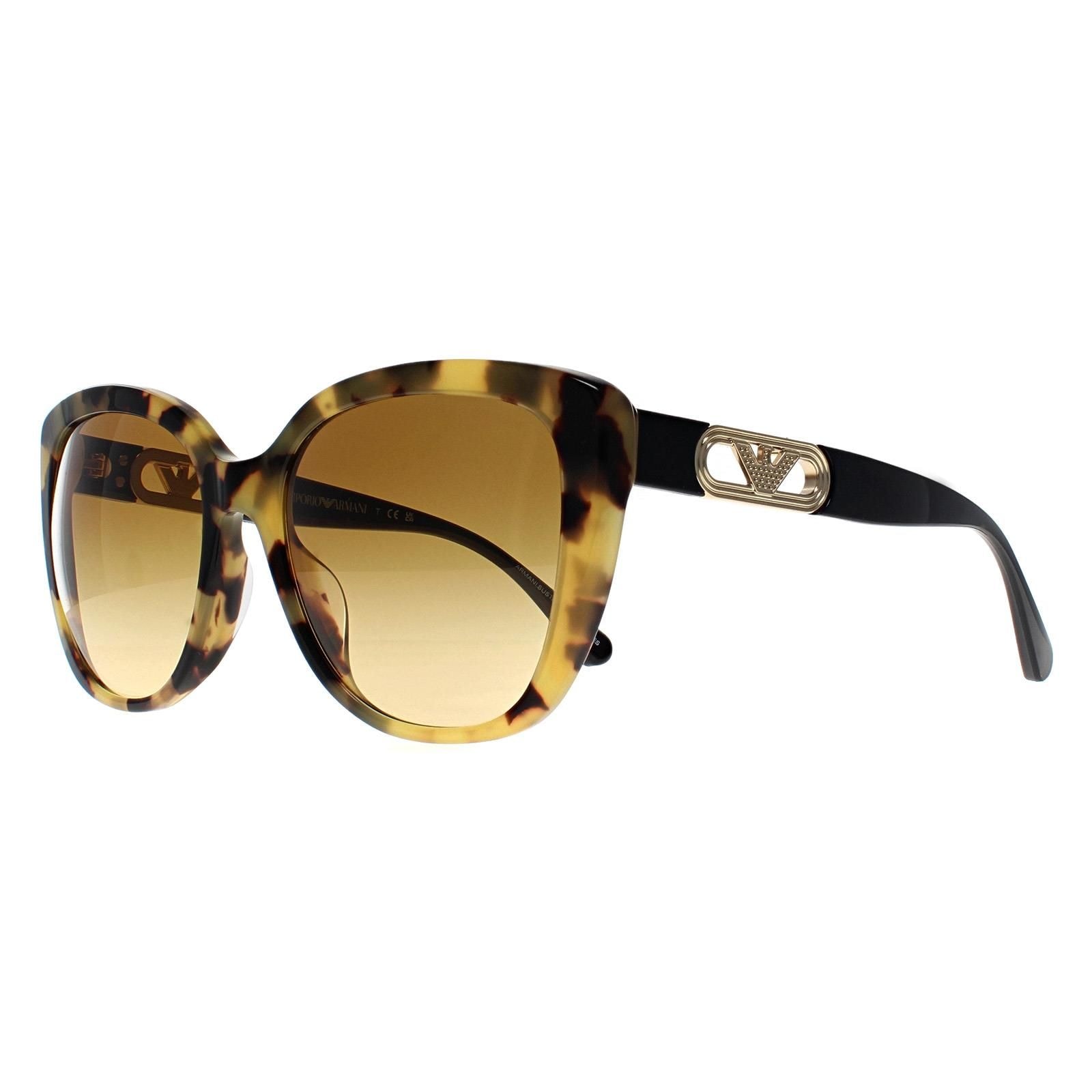Emporio Armani Butterfly Shiny Yellow Havana Light Brown Gradient EA4214U image 2