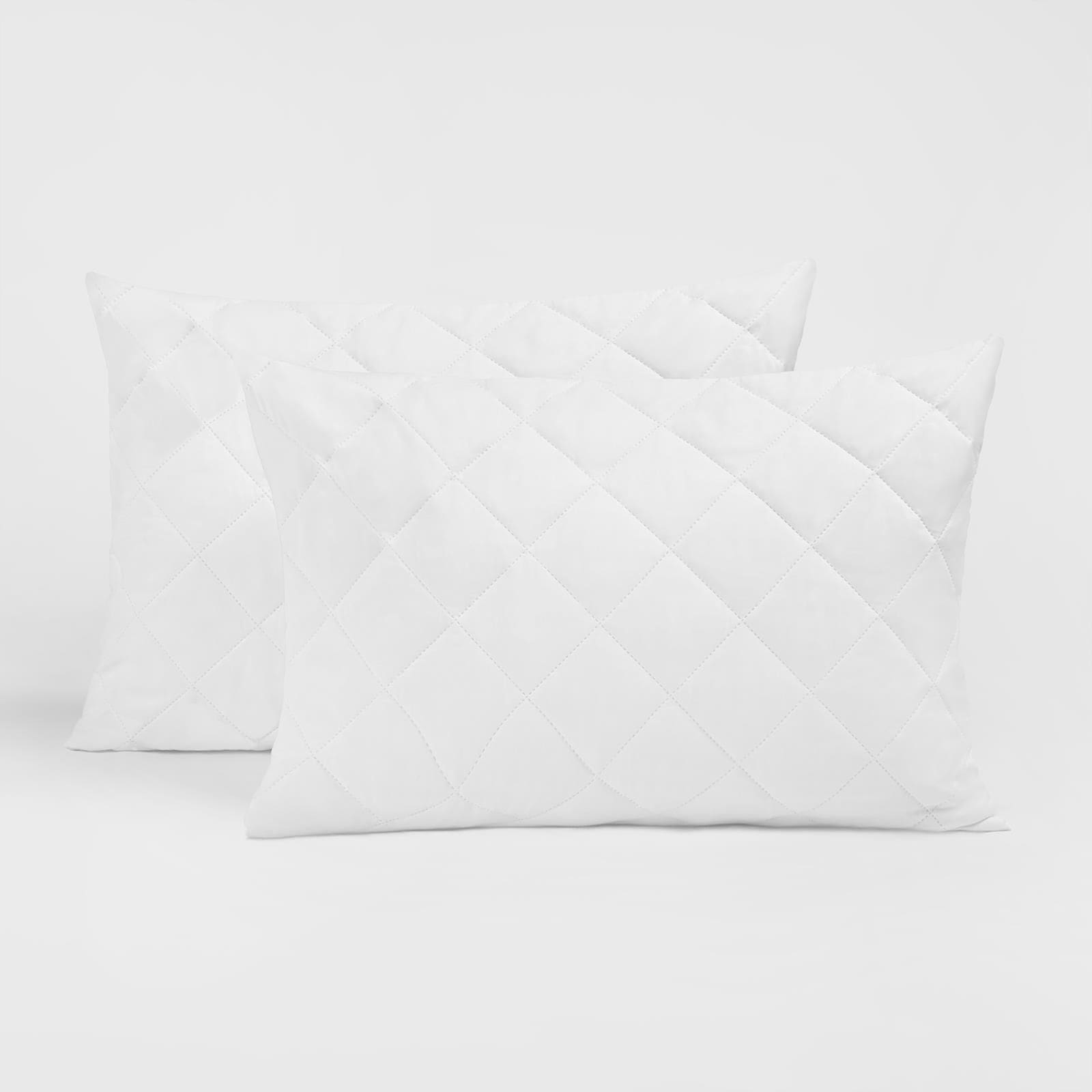 OHS Pillow Protector Cases Soft Touch Cushion Cover 2 Pack Pinsonic Quilted Set Pair image 4
