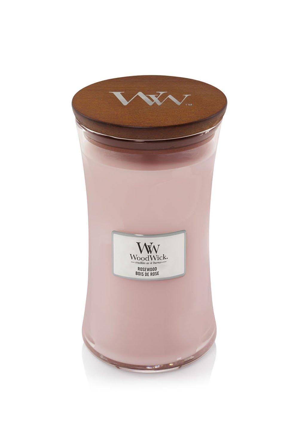 Woodwick Rosewood Large Candle Pink image 1