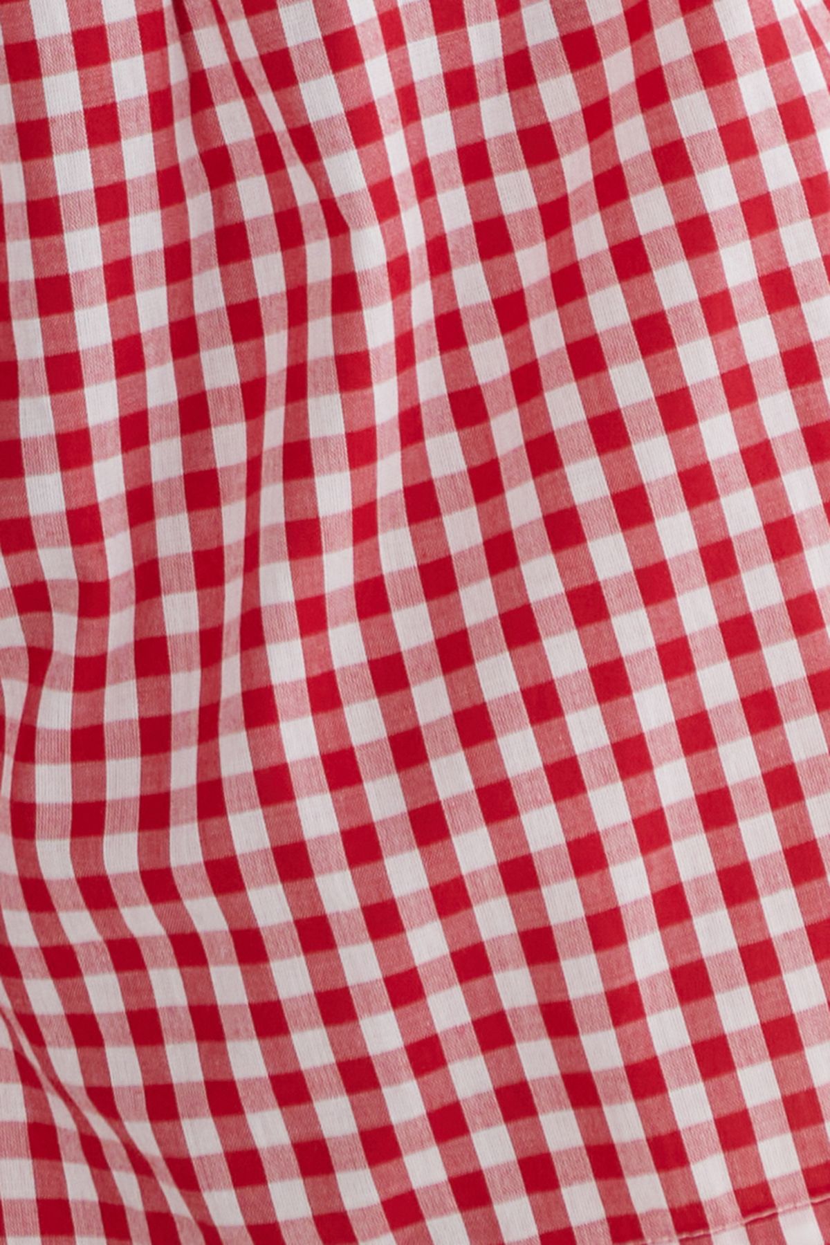 NastyGal Gingham Boxer Shorts Red image 5