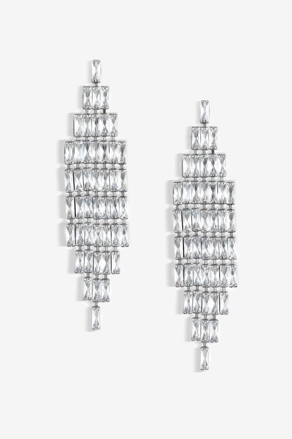 Jon Richard Jet Plated Statement Drop Earrings