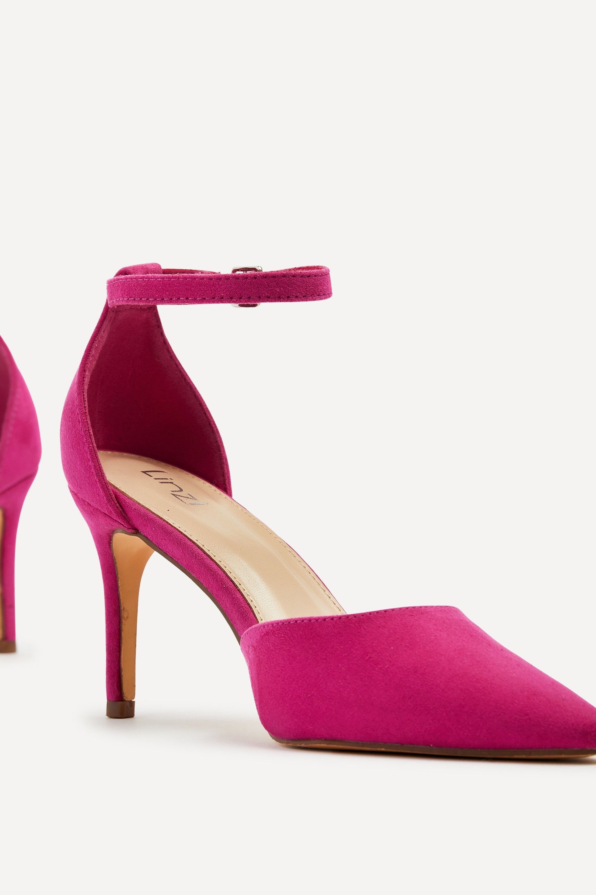 Linzi Maci Fuchsia Suede Stiletto Court Heel image 4