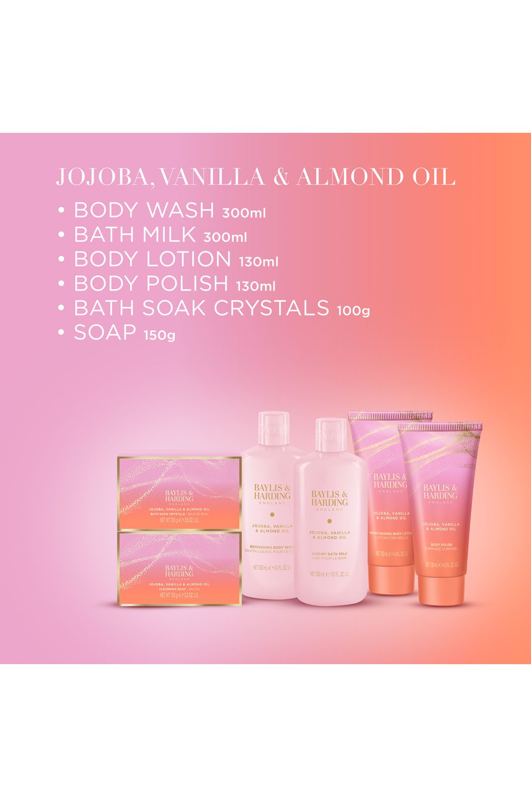 Baylis & Harding Jojoba, Vanilla & Almond Oil Luxury Pamper Gift Set Multi image 4