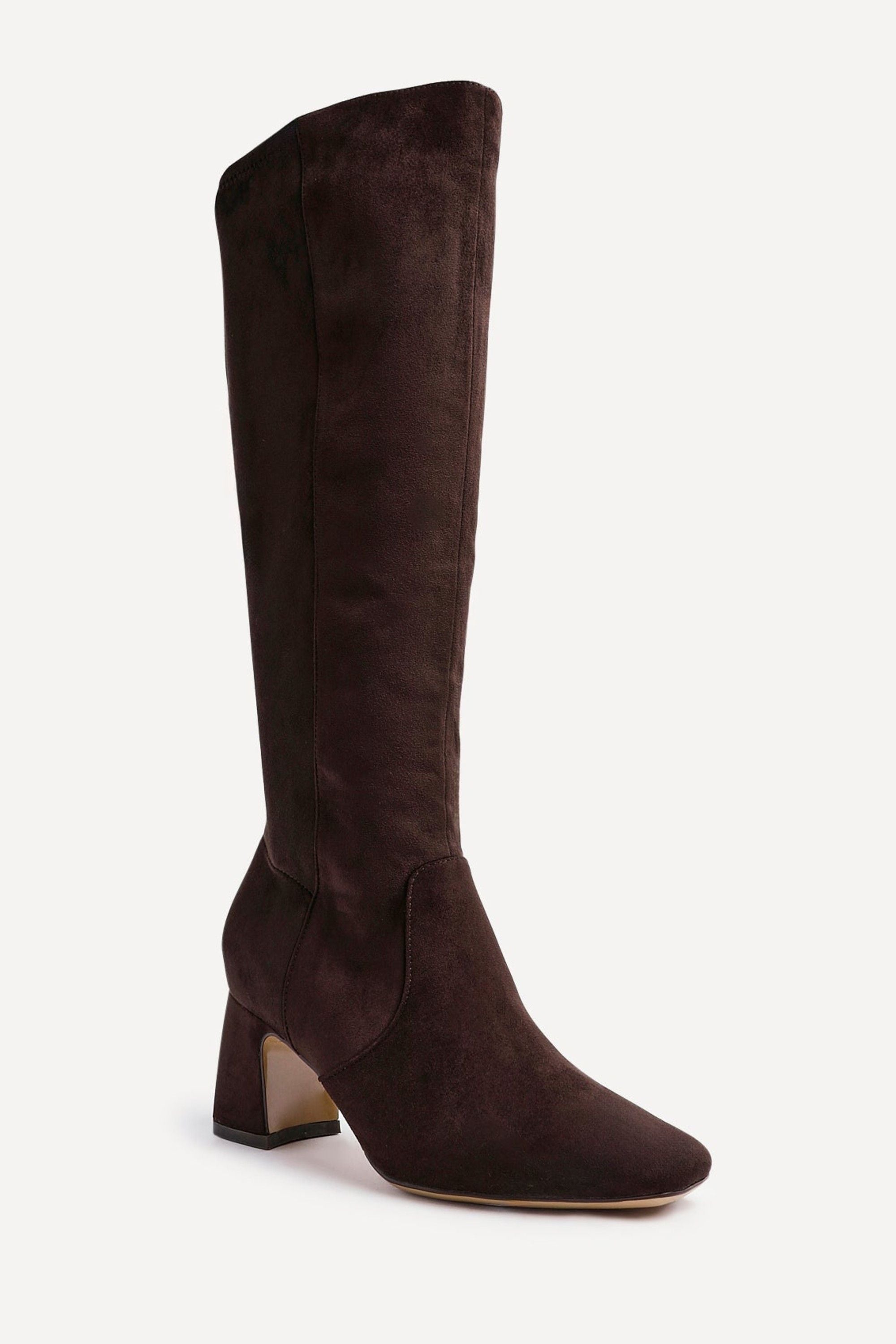 Linzi Slate Brown Faux Suede Knee High Boot image 5