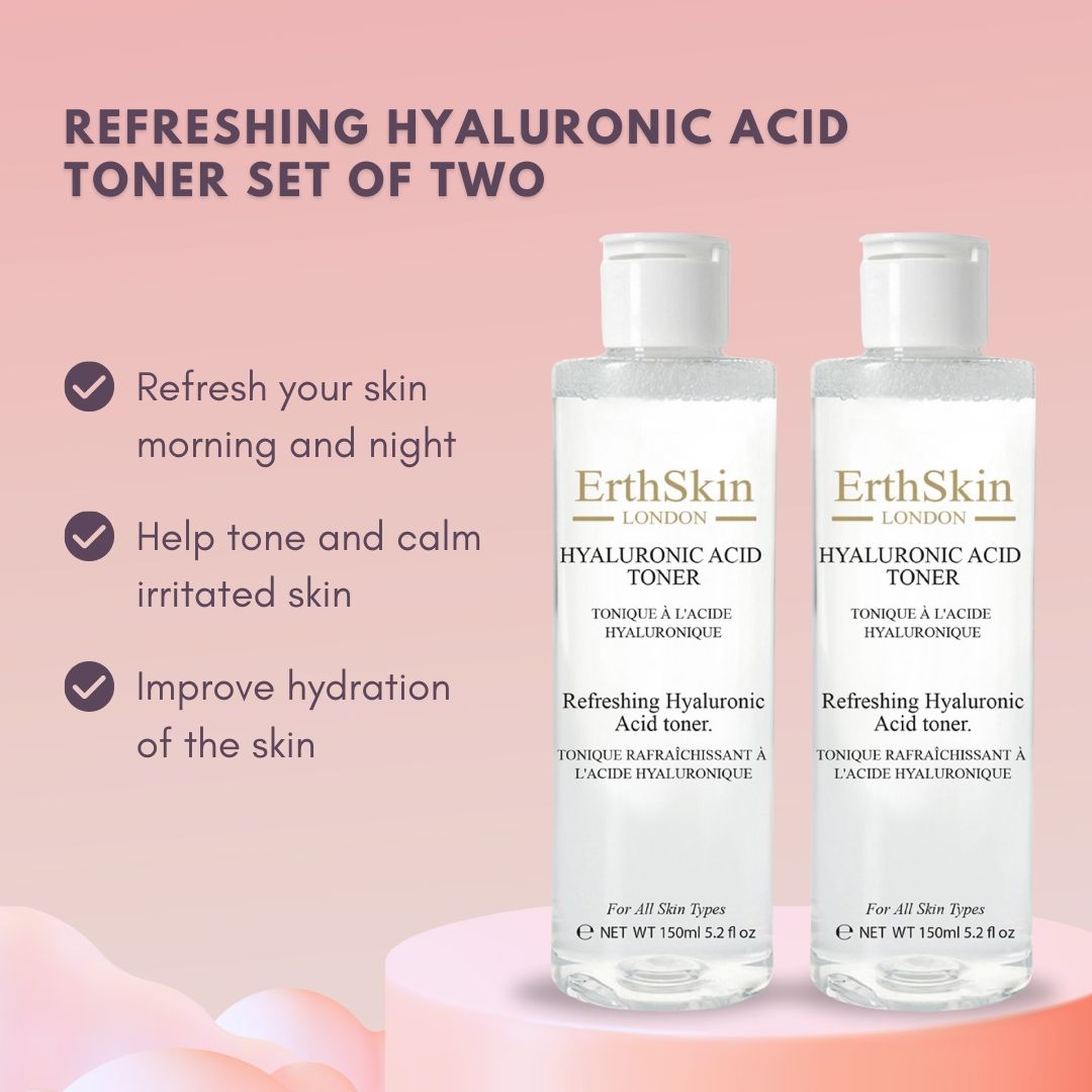Erth Skin London 2 X Refreshing Hyaluronic Acid Toner 150ml image 2