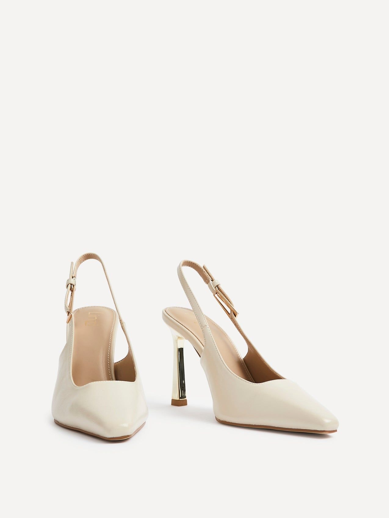 Linzi Lizzie Nude Faux Leather Court Heel image 3