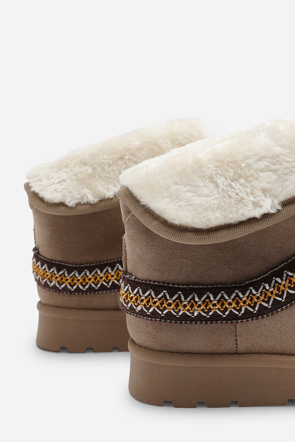 Where's That From 'Flora' Suede Flat Slippers with Embroidered Trim Detail image 10