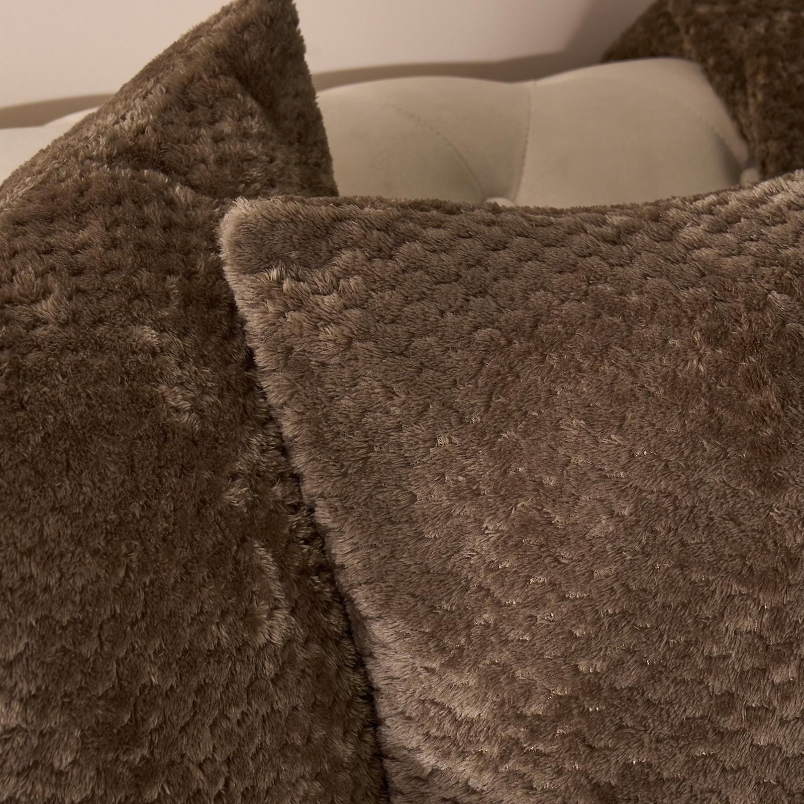 OHS 2 Pack of Waffle Fleece Square Cushion Covers image 2