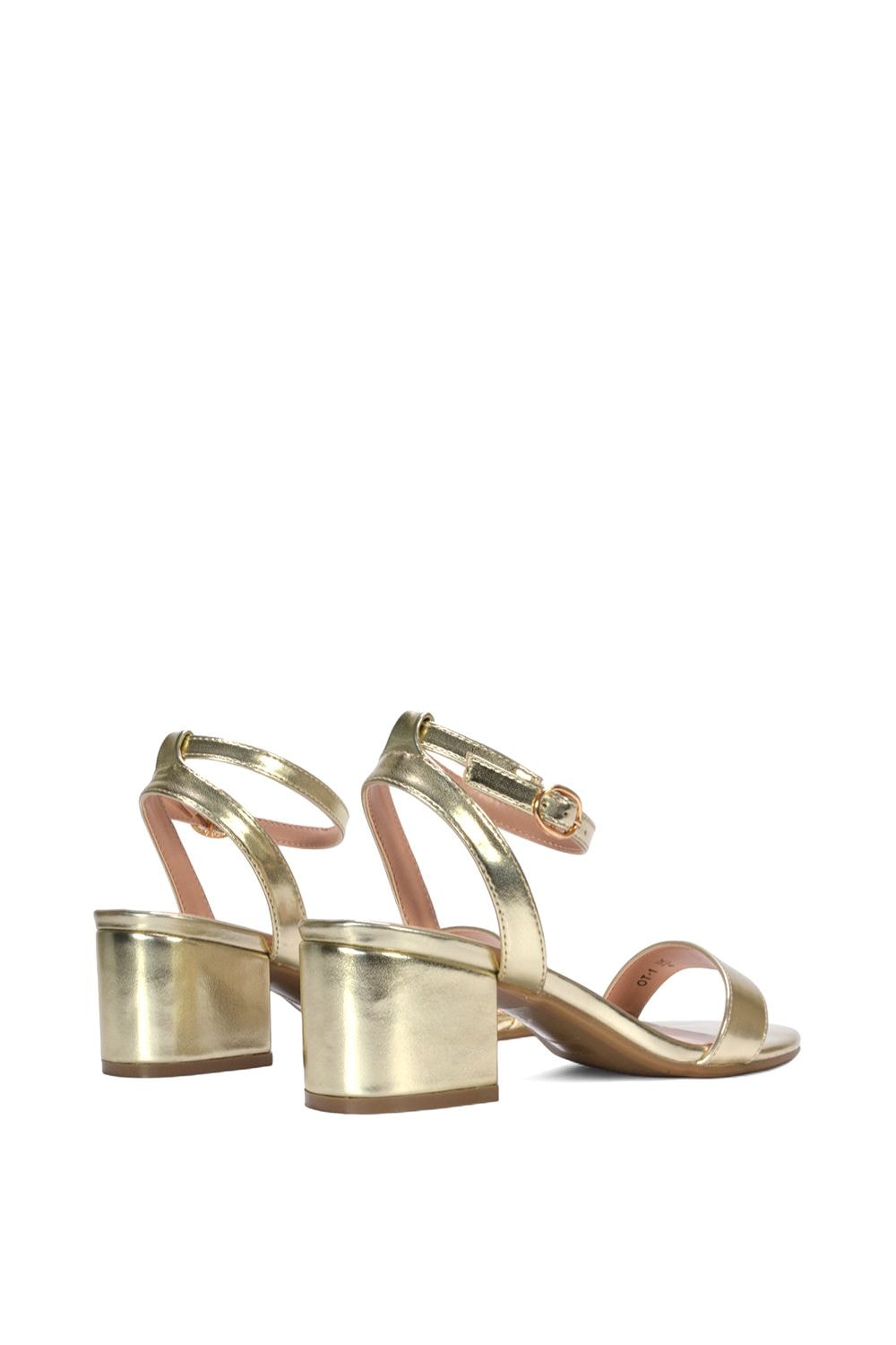 XY London 'Gemma' Low Block Heel Open Toe Strappy Sandal Shoes image 3