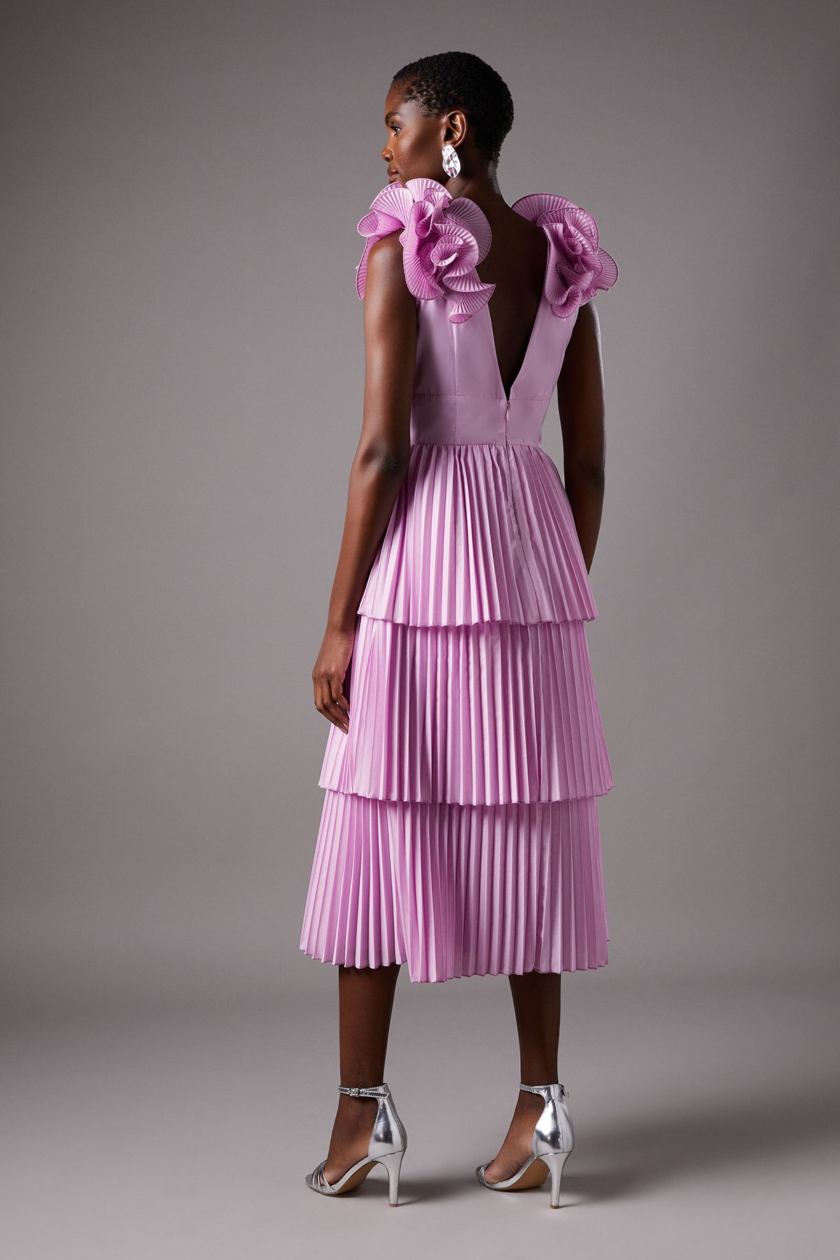 Coast Pleat Skirt Midi Dress Lilac image 5