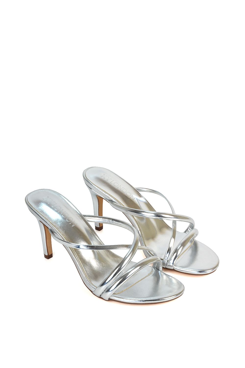 XY London 'Angel' Slip On Mid Heel Stiletto Mule Heeled Sandals image 3