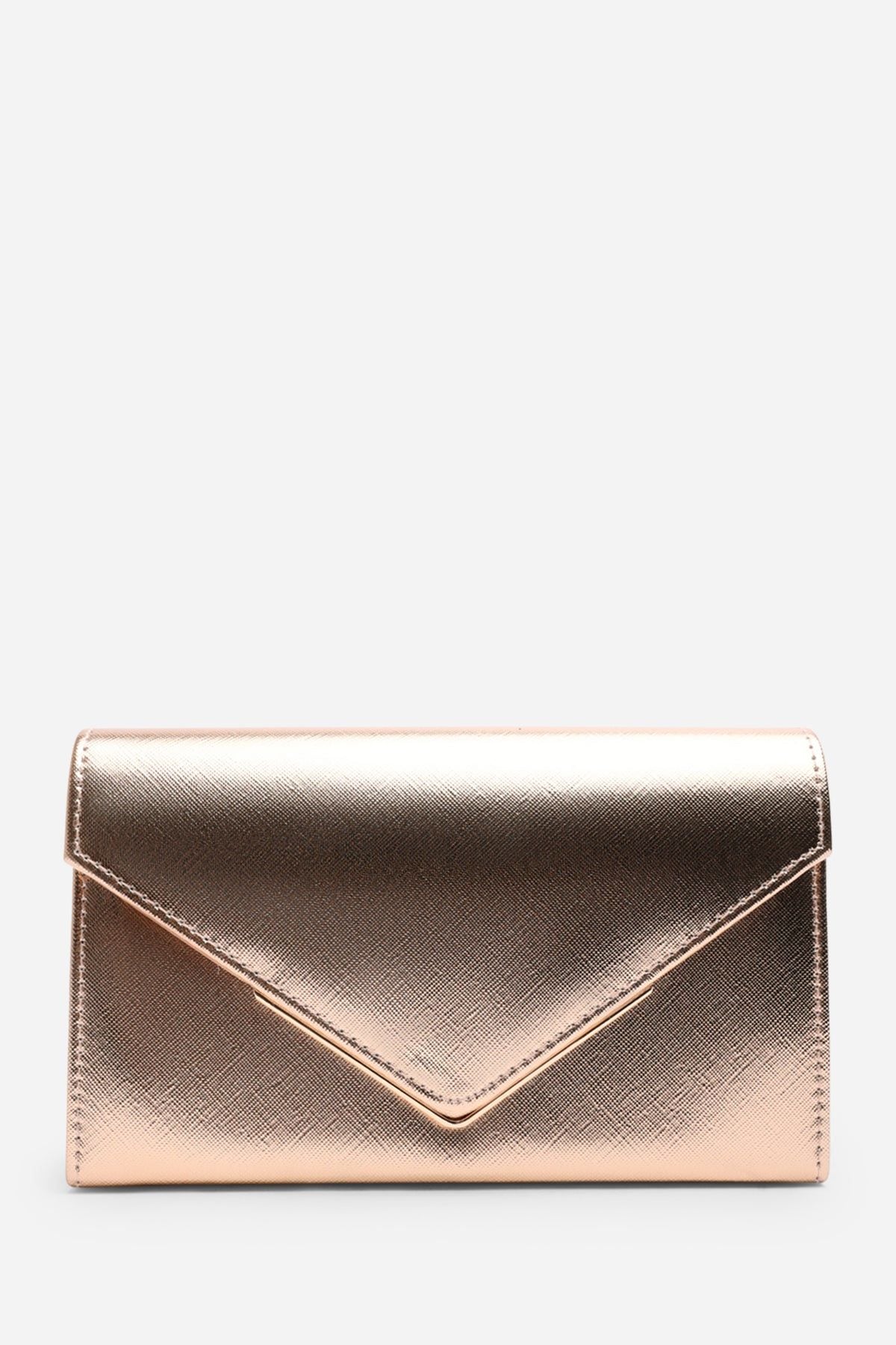 Where's That From 'Linen' Metallic Faux Leather Clutch Bag image 2