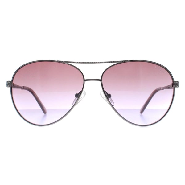 Guess Aviator Shiny Silver With Crystal Stones Violet Gradient GU7470-S