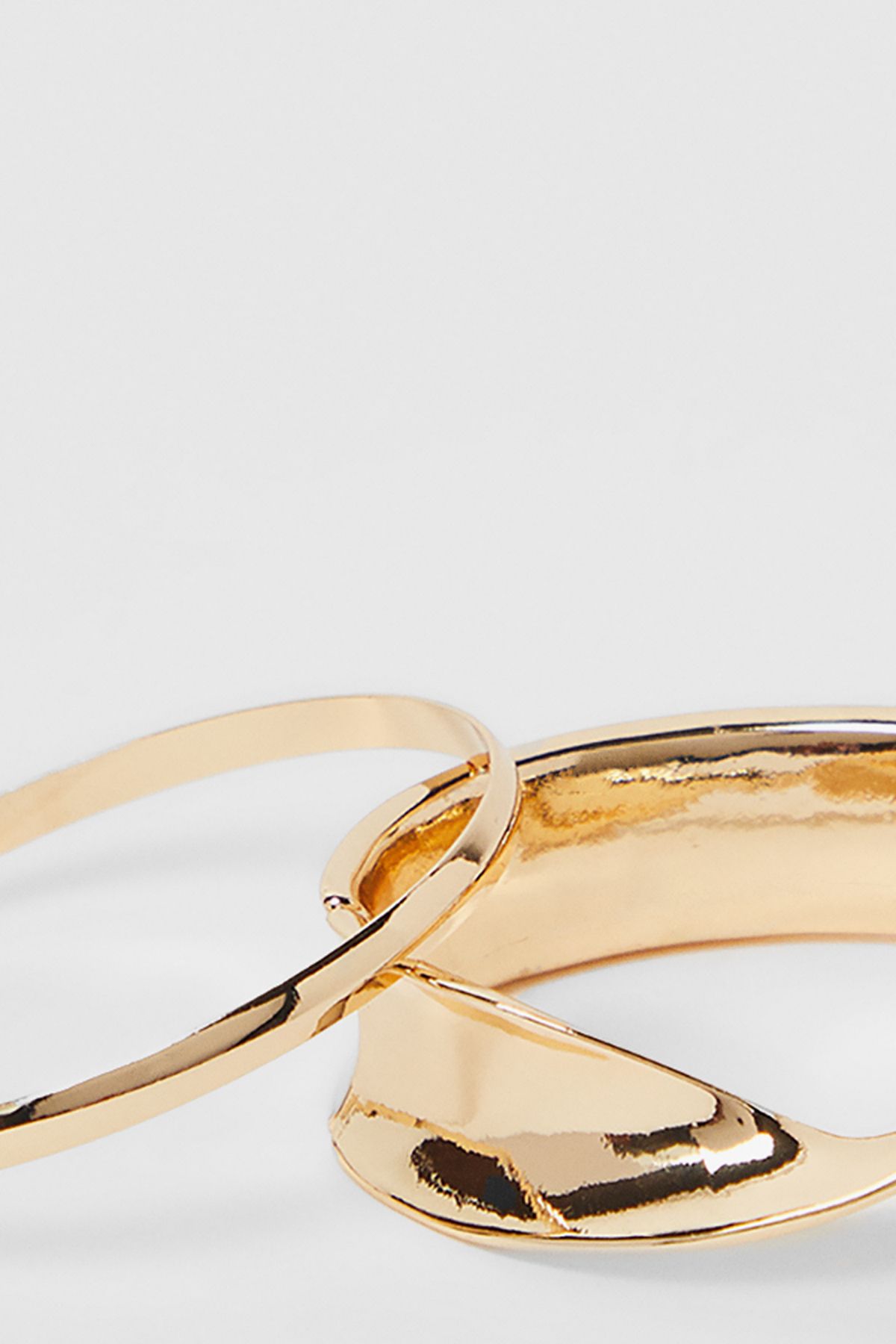 NastyGal Abstract Bracelet 2 Pack Gold image 3