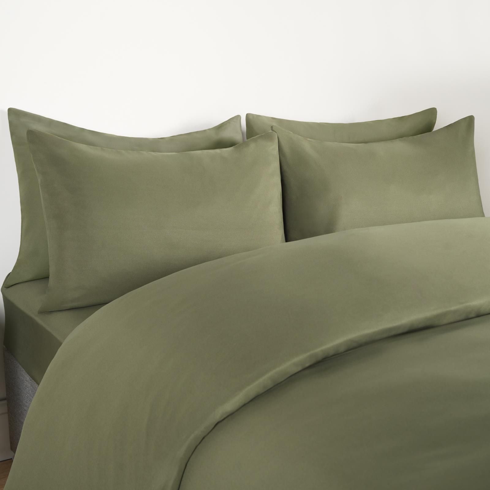 OHS Plain Dyed Duvet Cover with Pillowcase Bedding Set image 3
