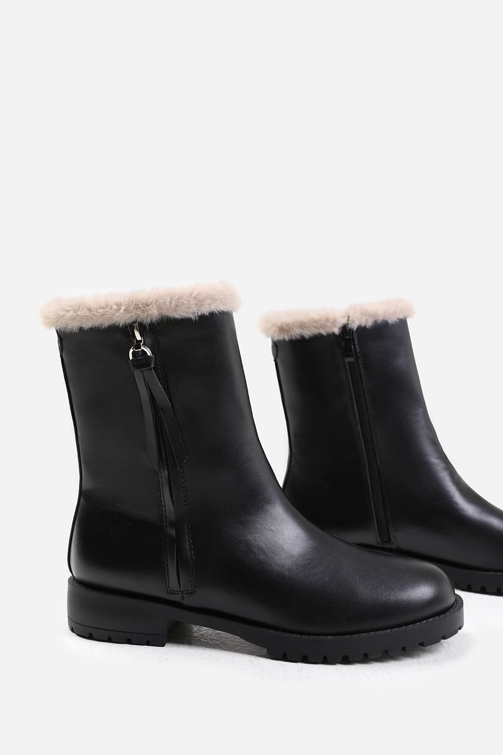 Where's That From 'Ice' Wide Fit Mid Calf Boot With Fur Trim image 3