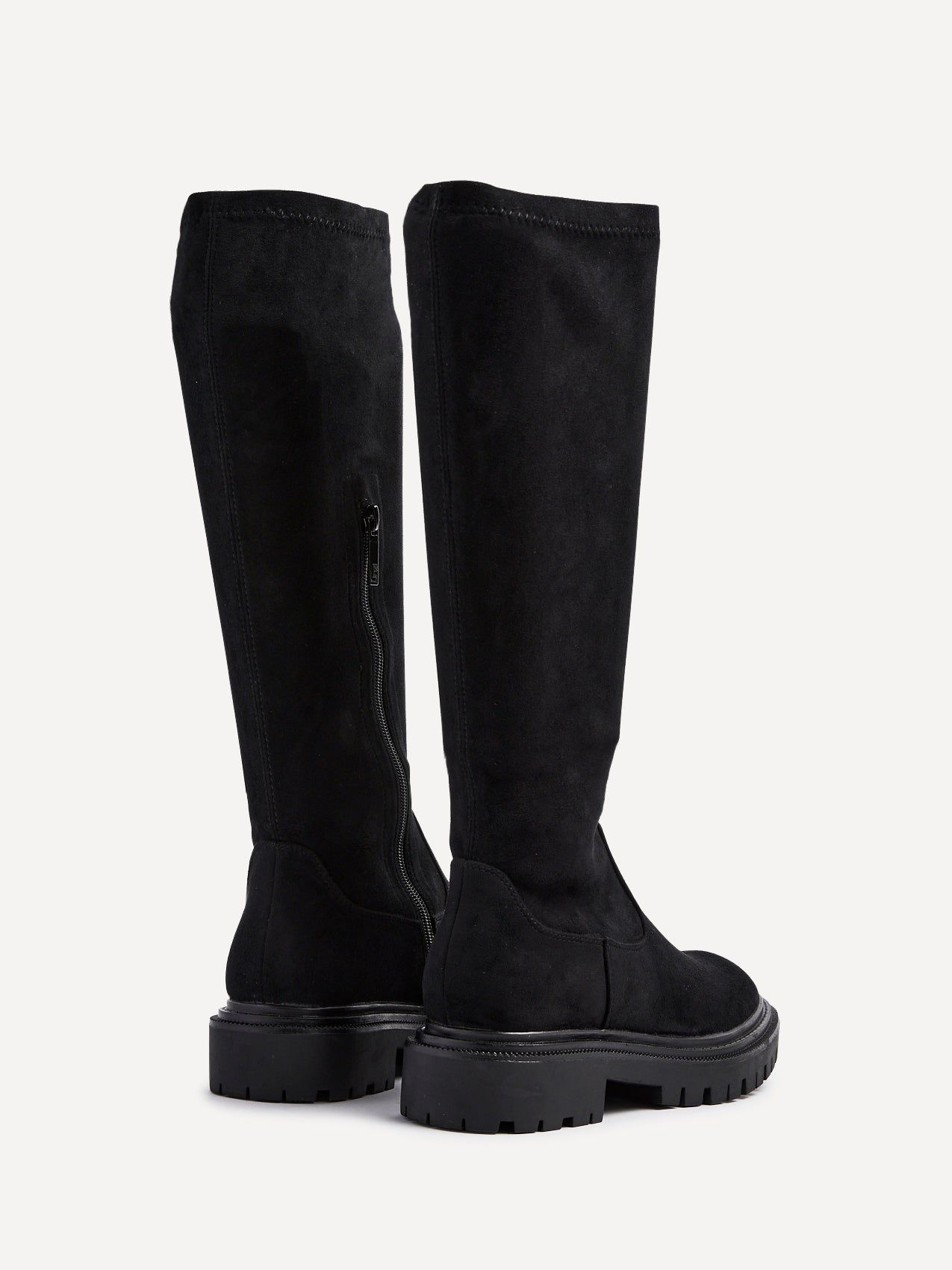 Linzi Hallie Black Faux Suede High Leg Stretch Boot image 5